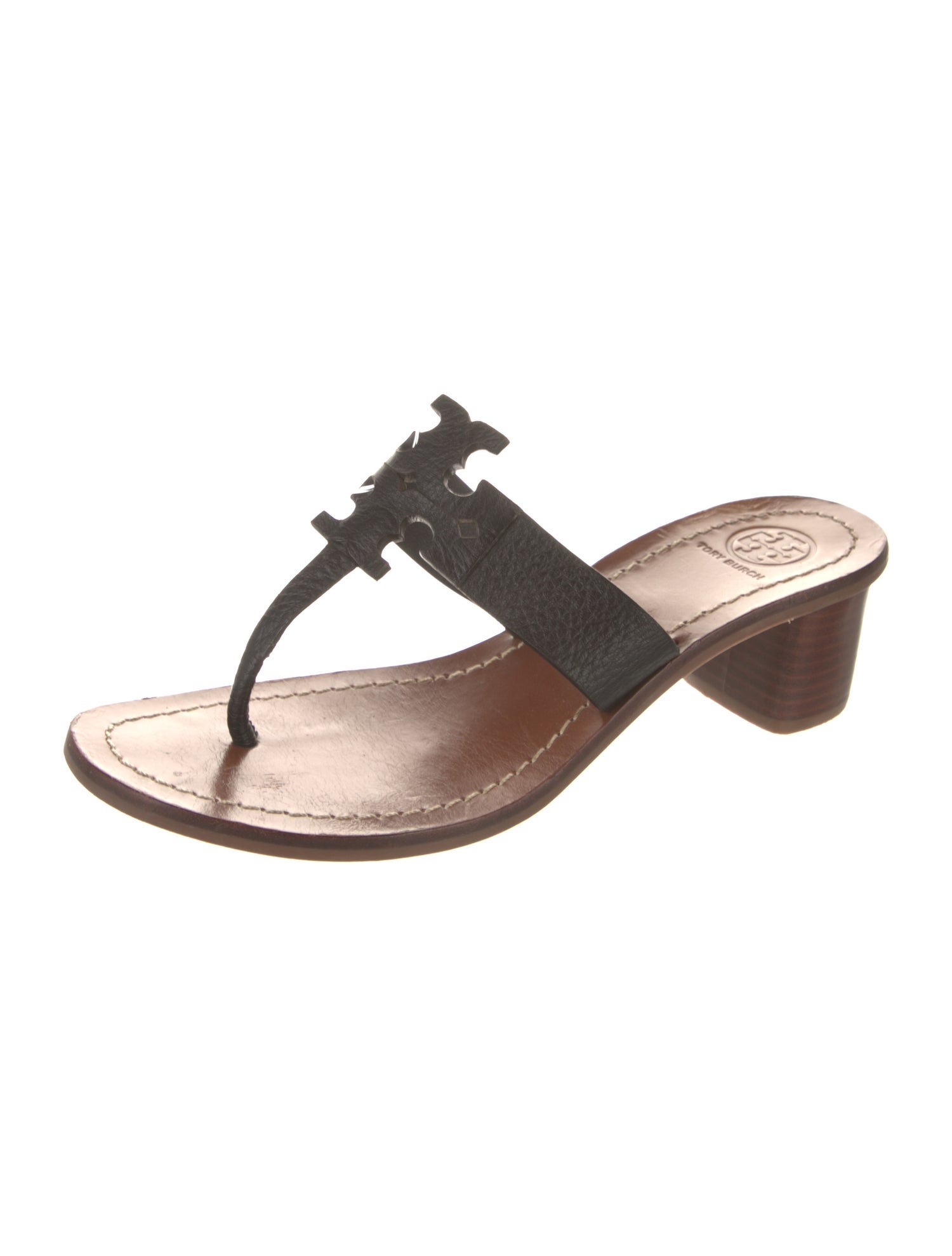 Tory Burch Leather T-Strap Sandals