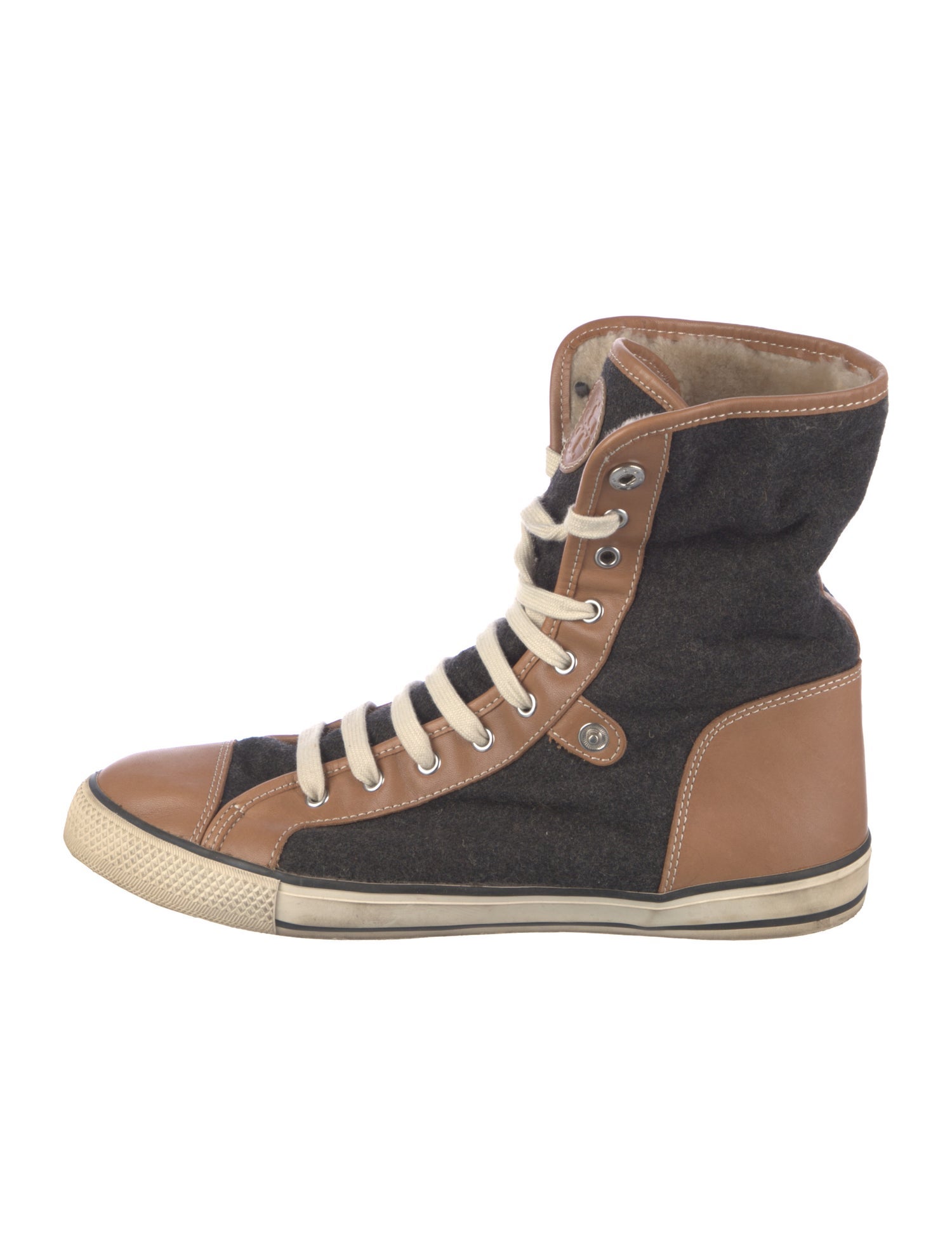 Tory Burch Wool Colorblock Pattern Wedge Sneakers