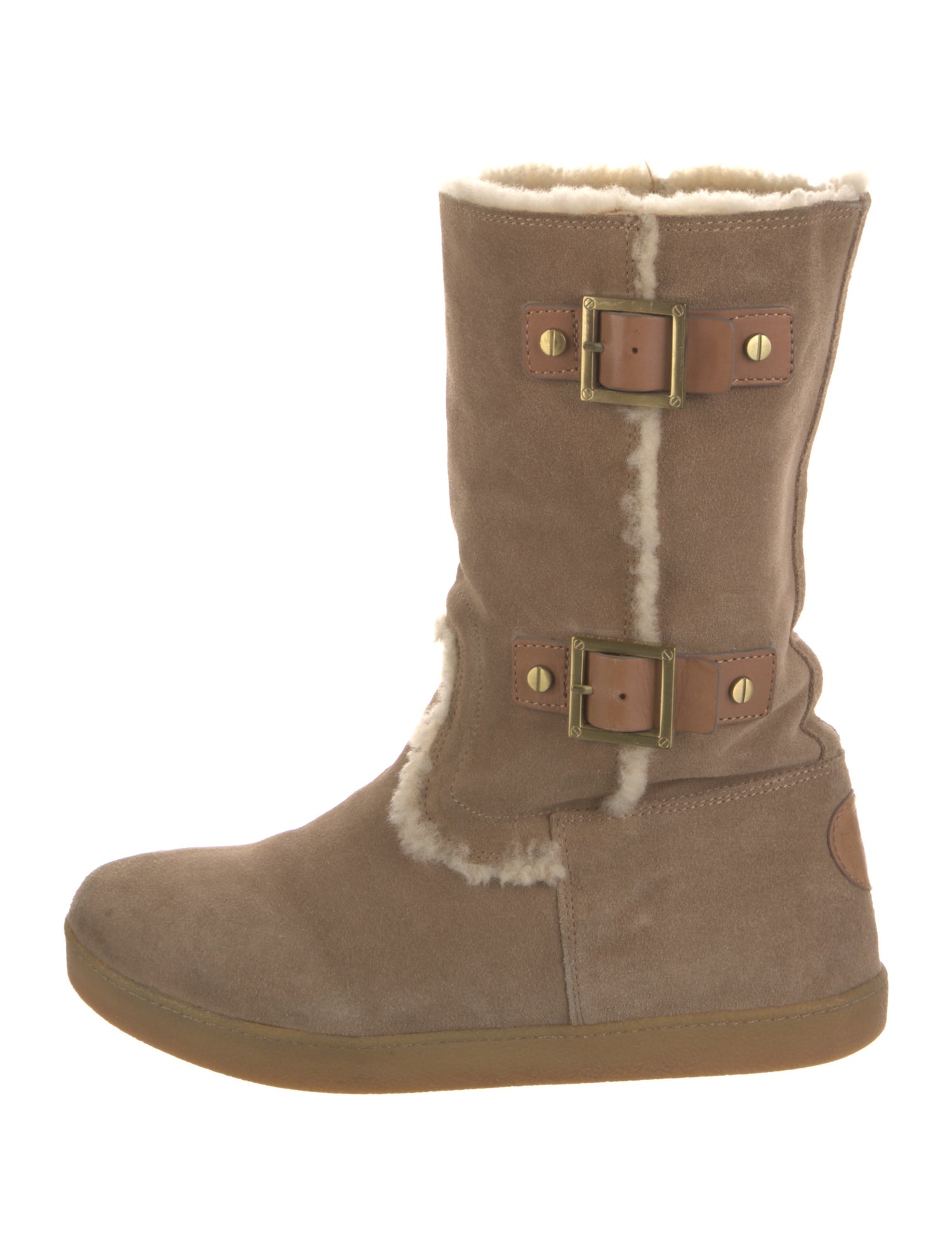 Tory Burch Suede Moto Boots