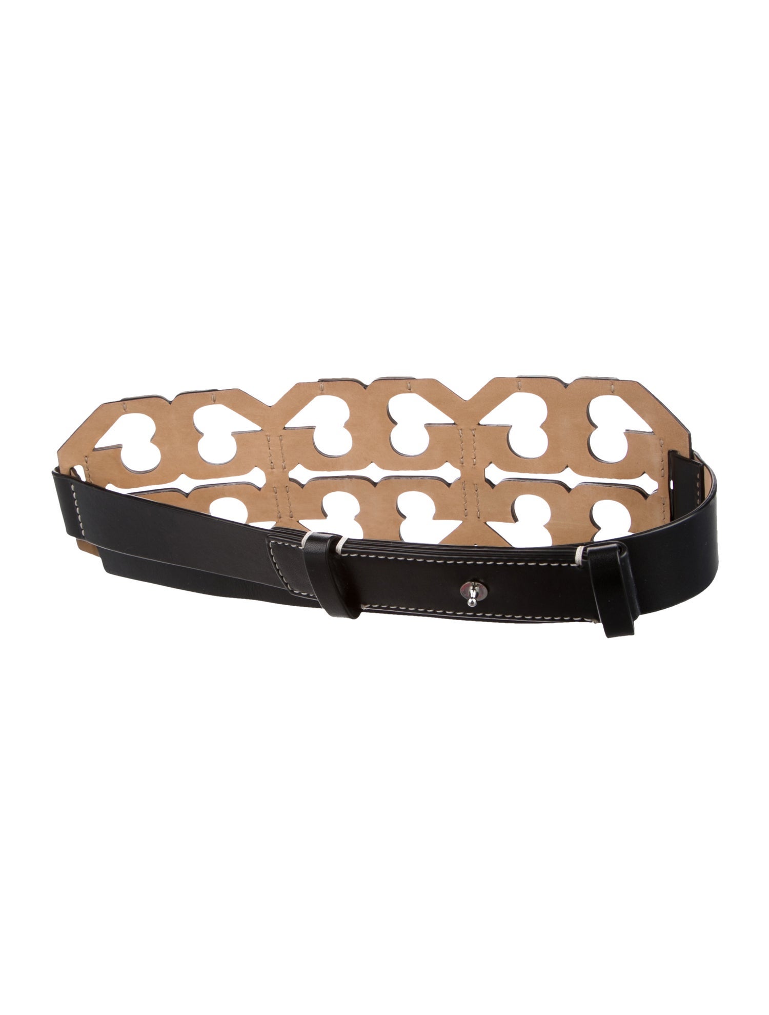 Tory Burch Wide Leather Waist Belt