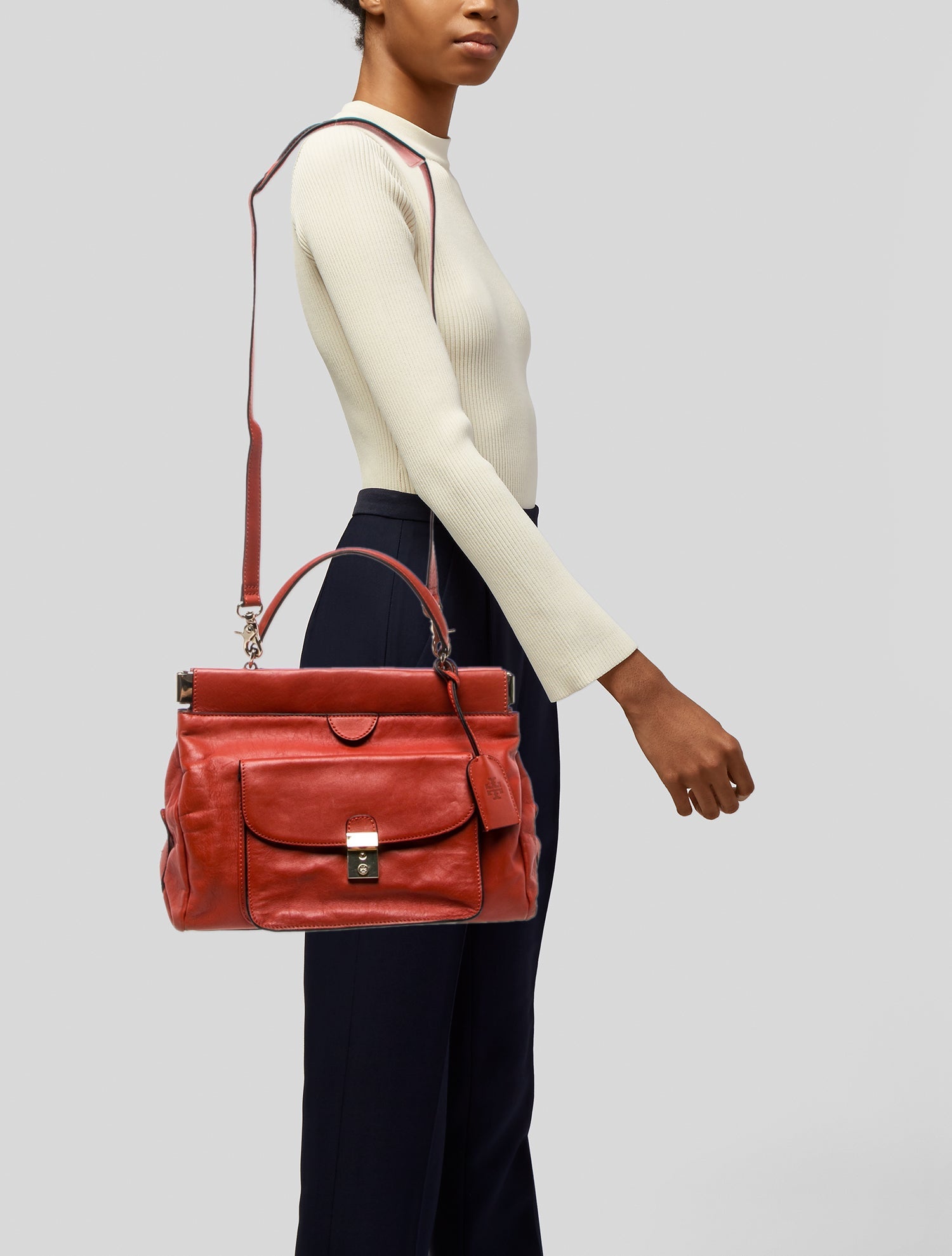 Tory Burch Leather Top Handle Bag