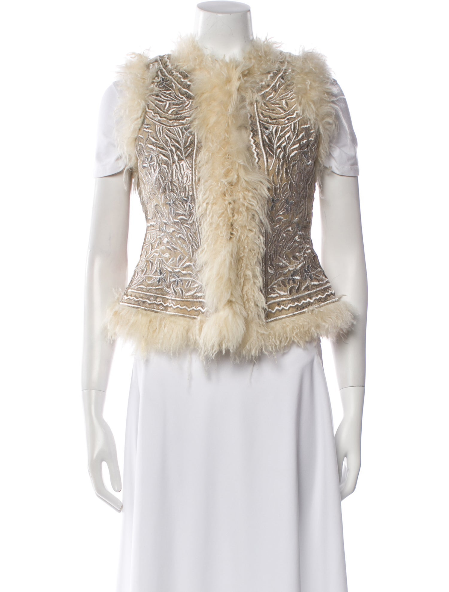 Tory Burch Leather Printed Vest