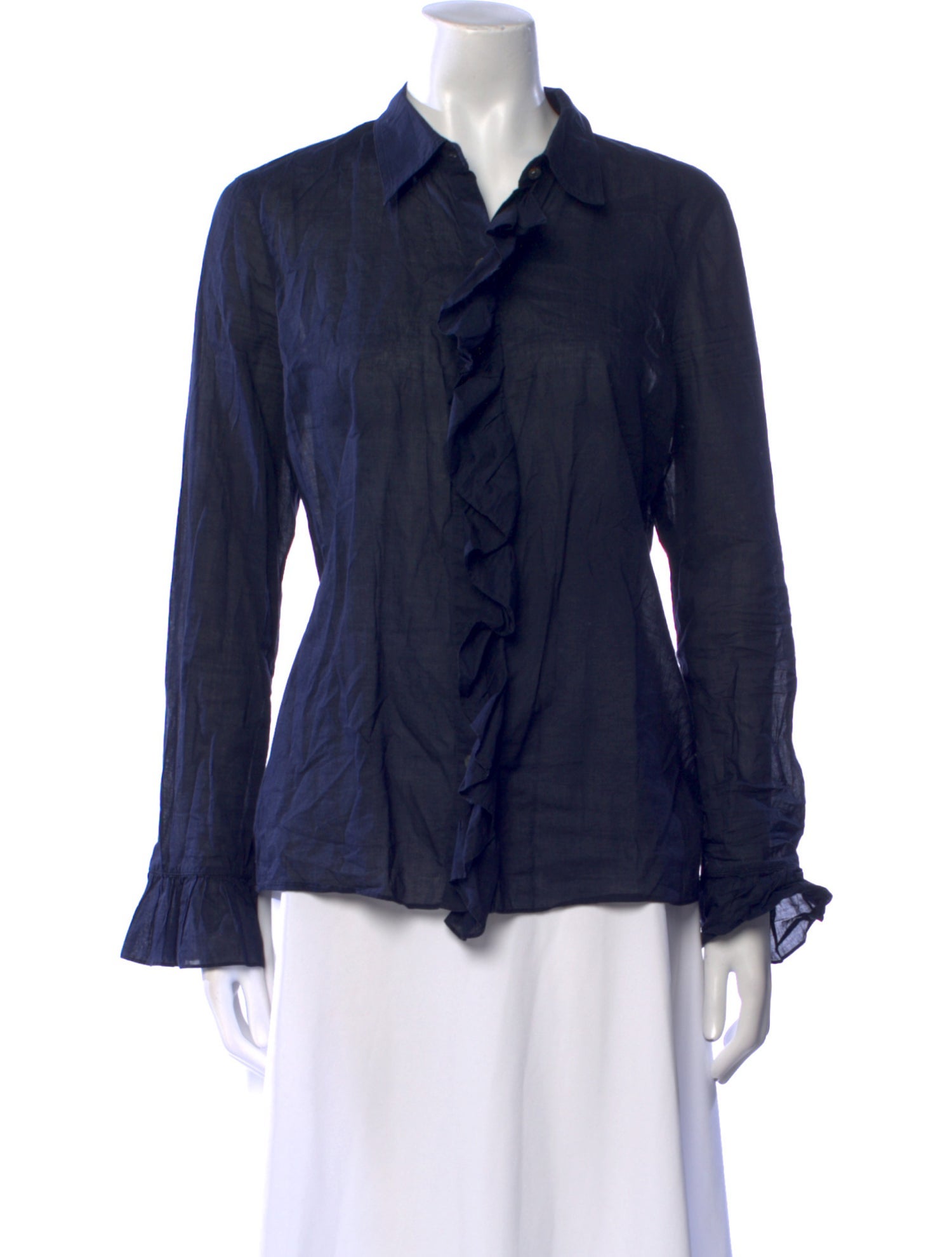 Tory Burch Long Sleeve Button-Up Top