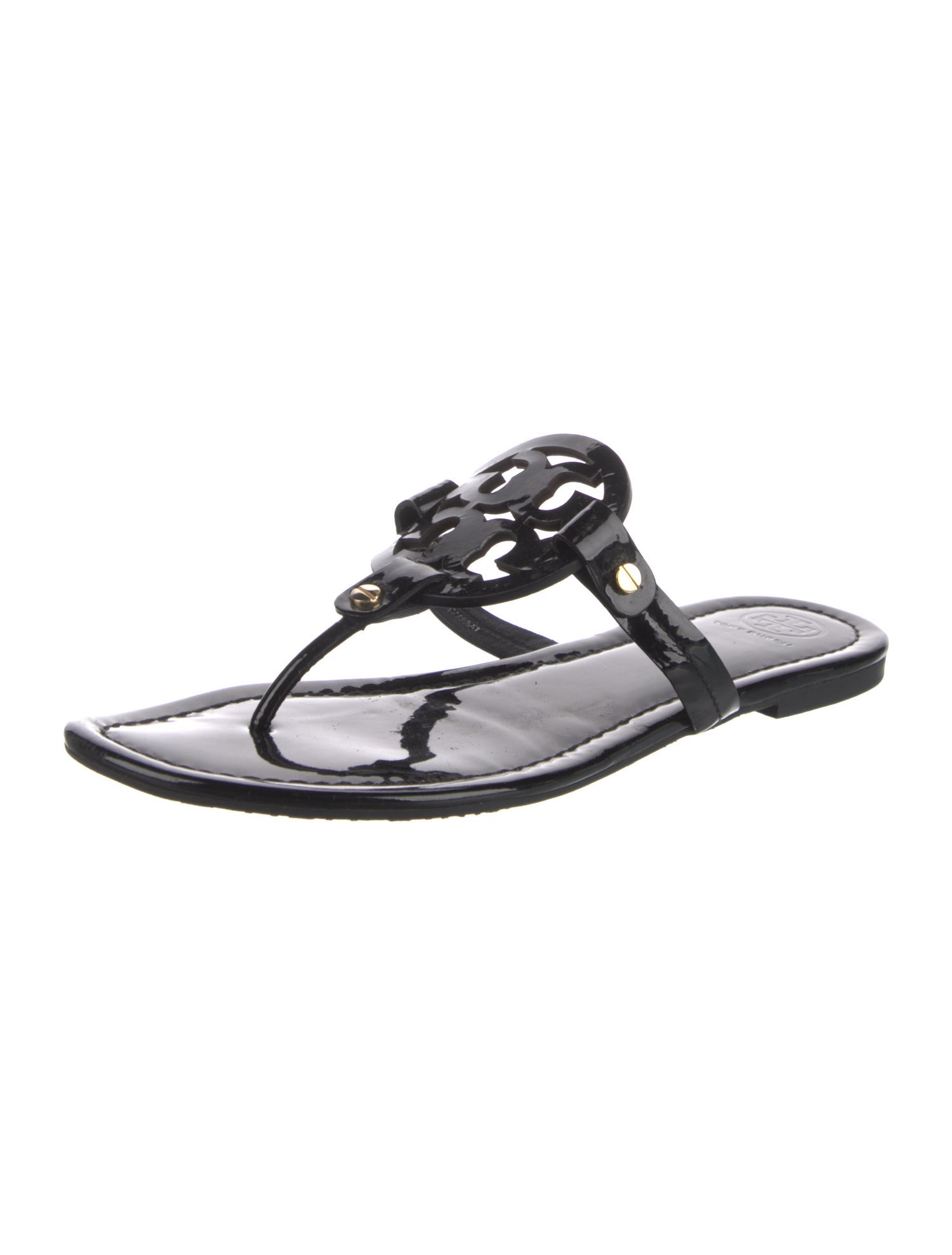 Tory Burch Patent Leather Flip Flops