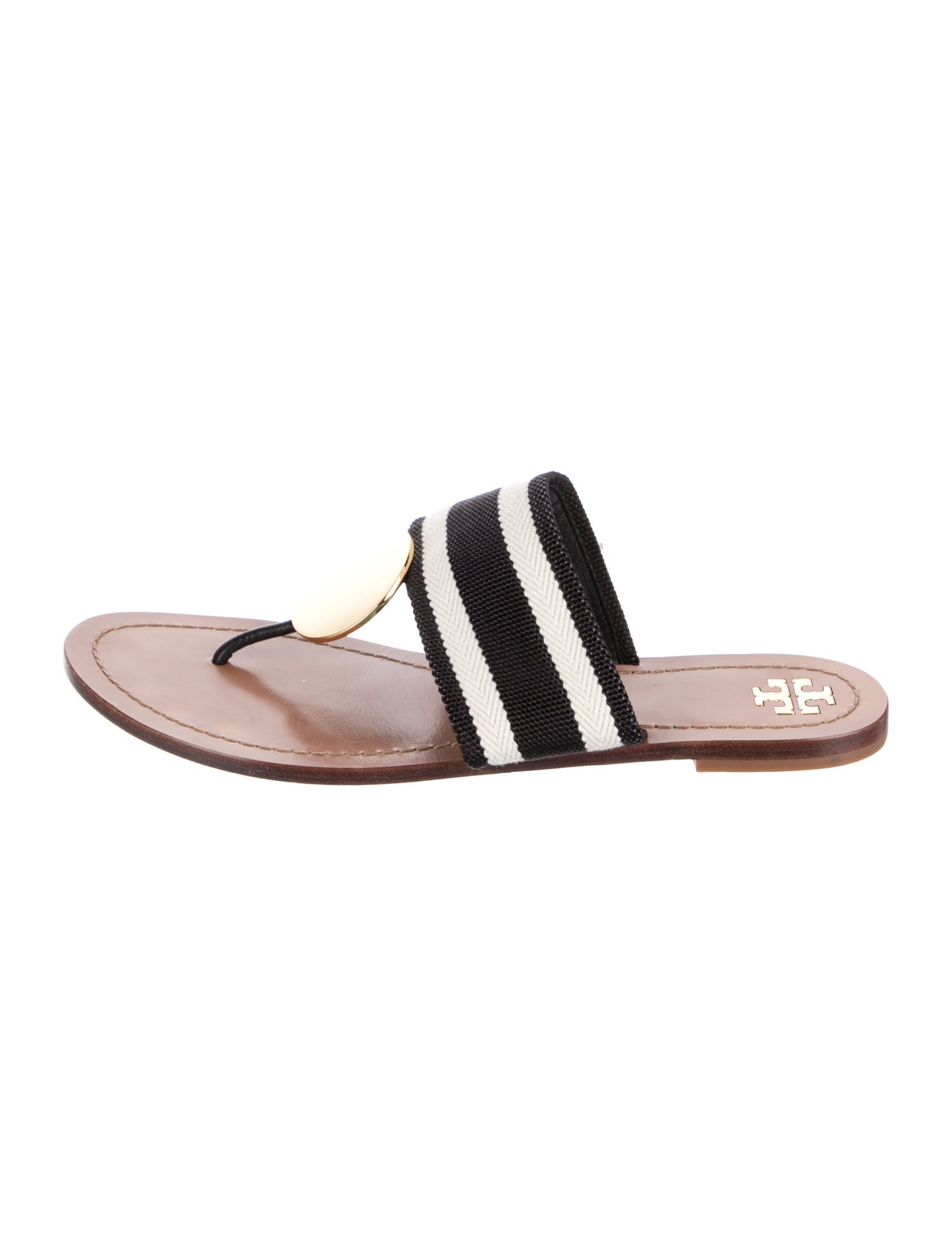 Tory Burch Leather Colorblock Pattern Slides