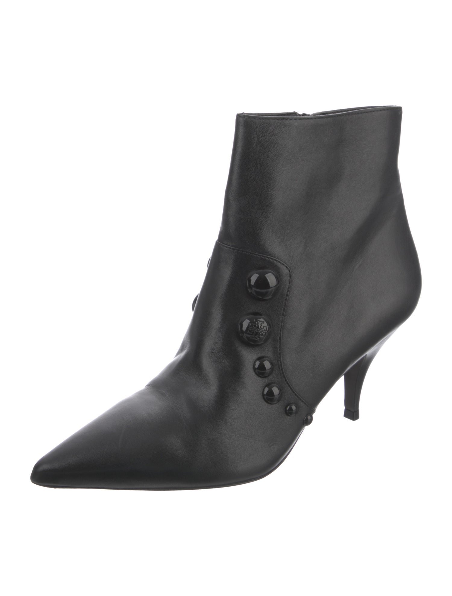 Tory Burch Leather Studded Accents Boots