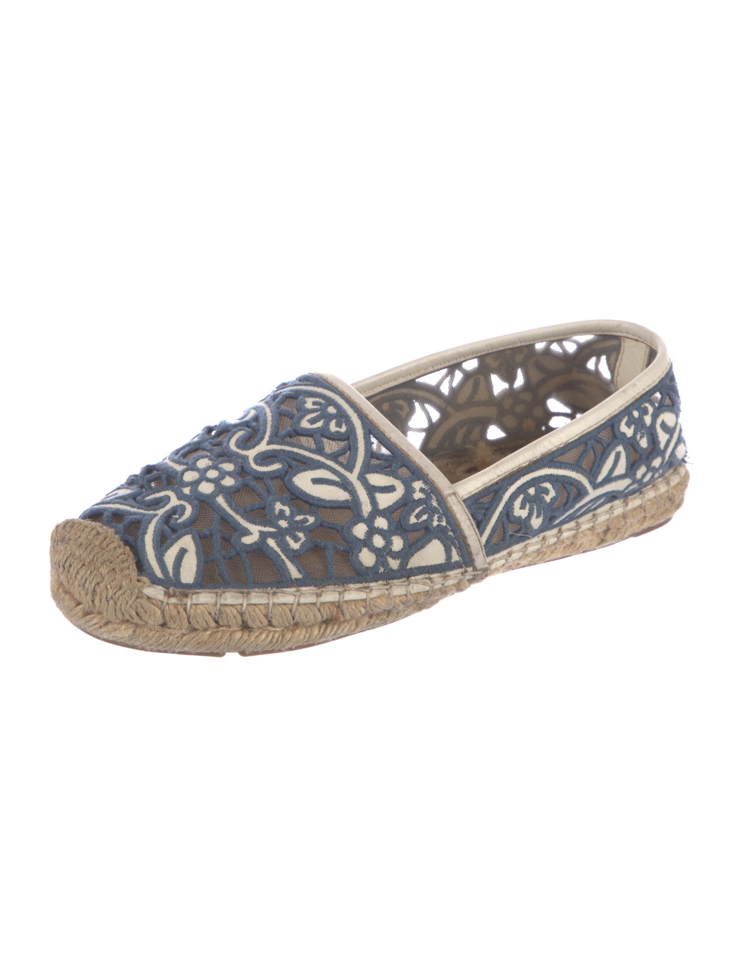 Tory Burch Lace Printed Espadrilles