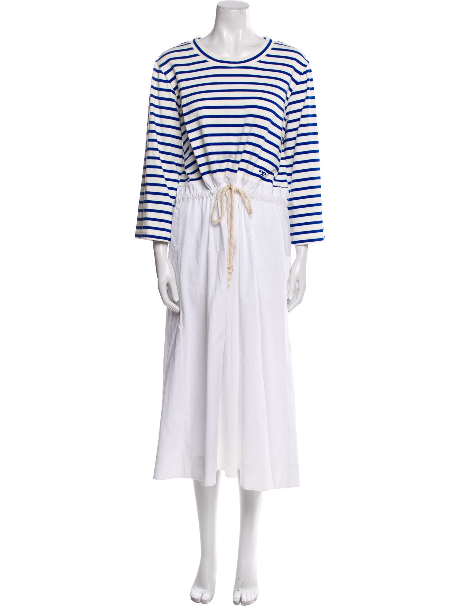 Tory Burch Striped Midi Length Dress