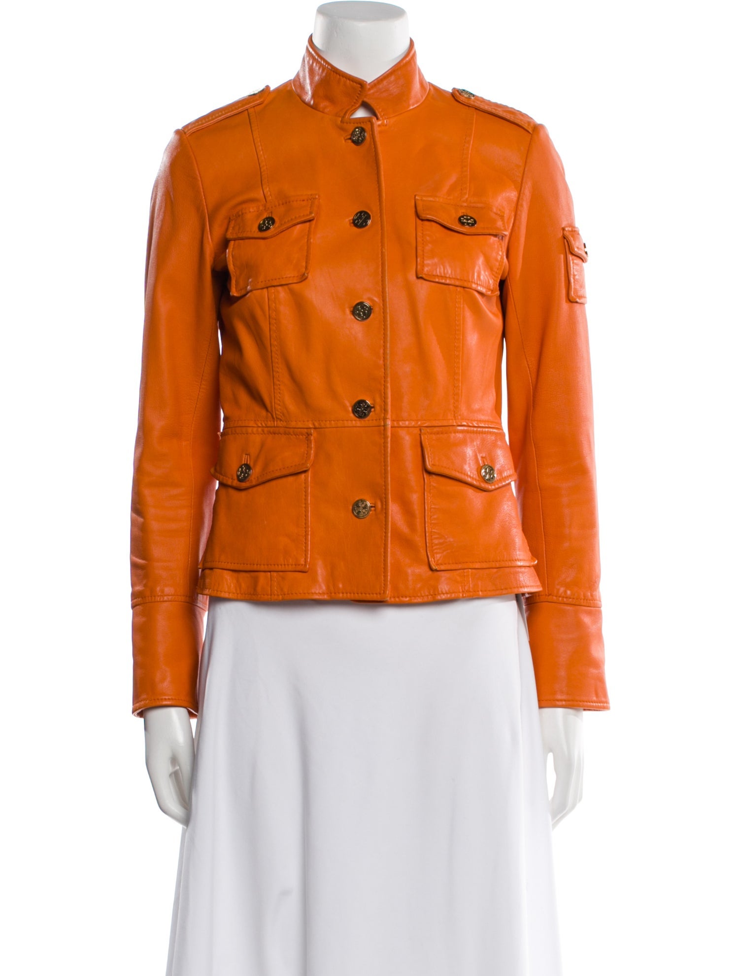 Tory Burch Leather Utility Jacket