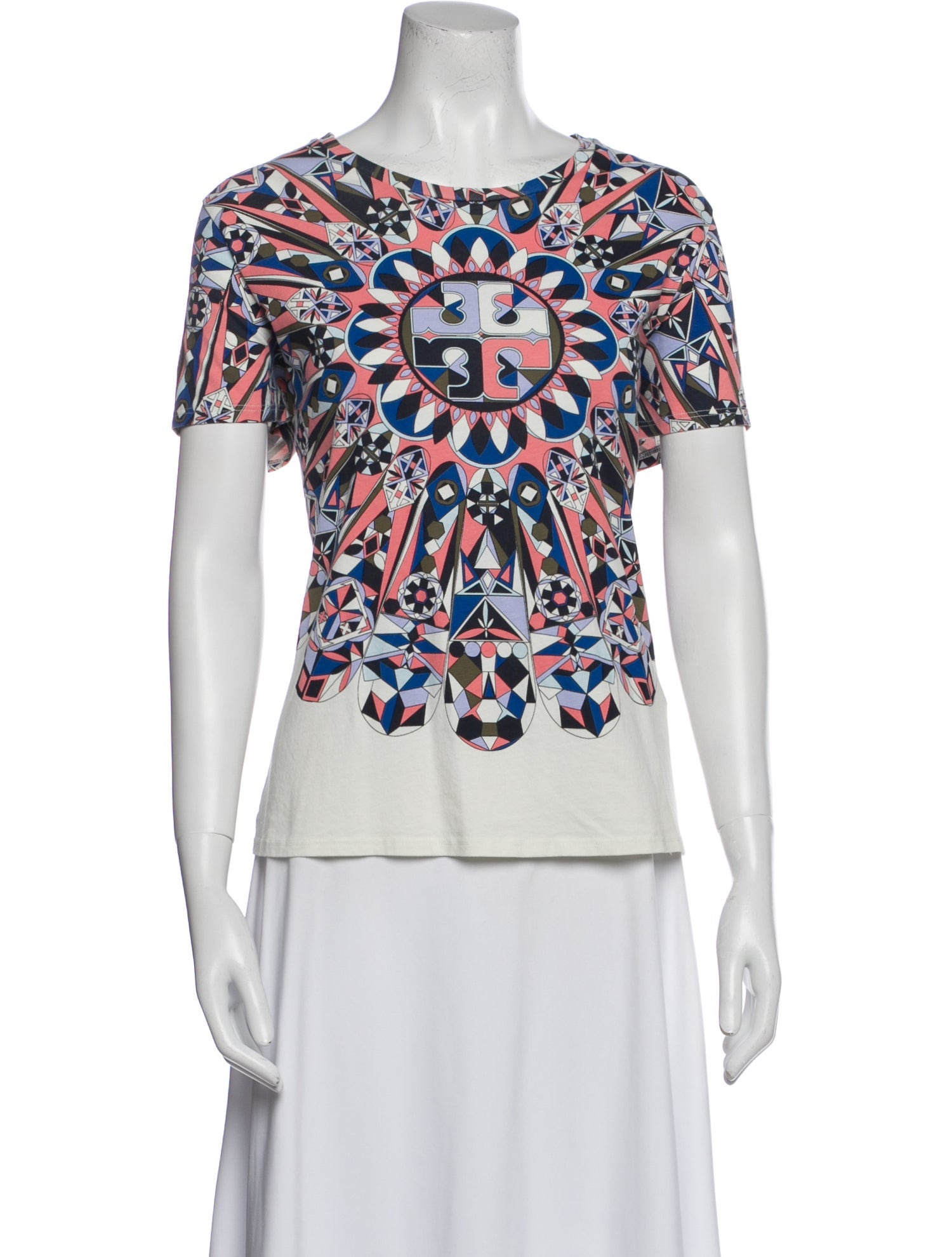 Tory Burch Graphic Print Scoop Neck T-Shirt