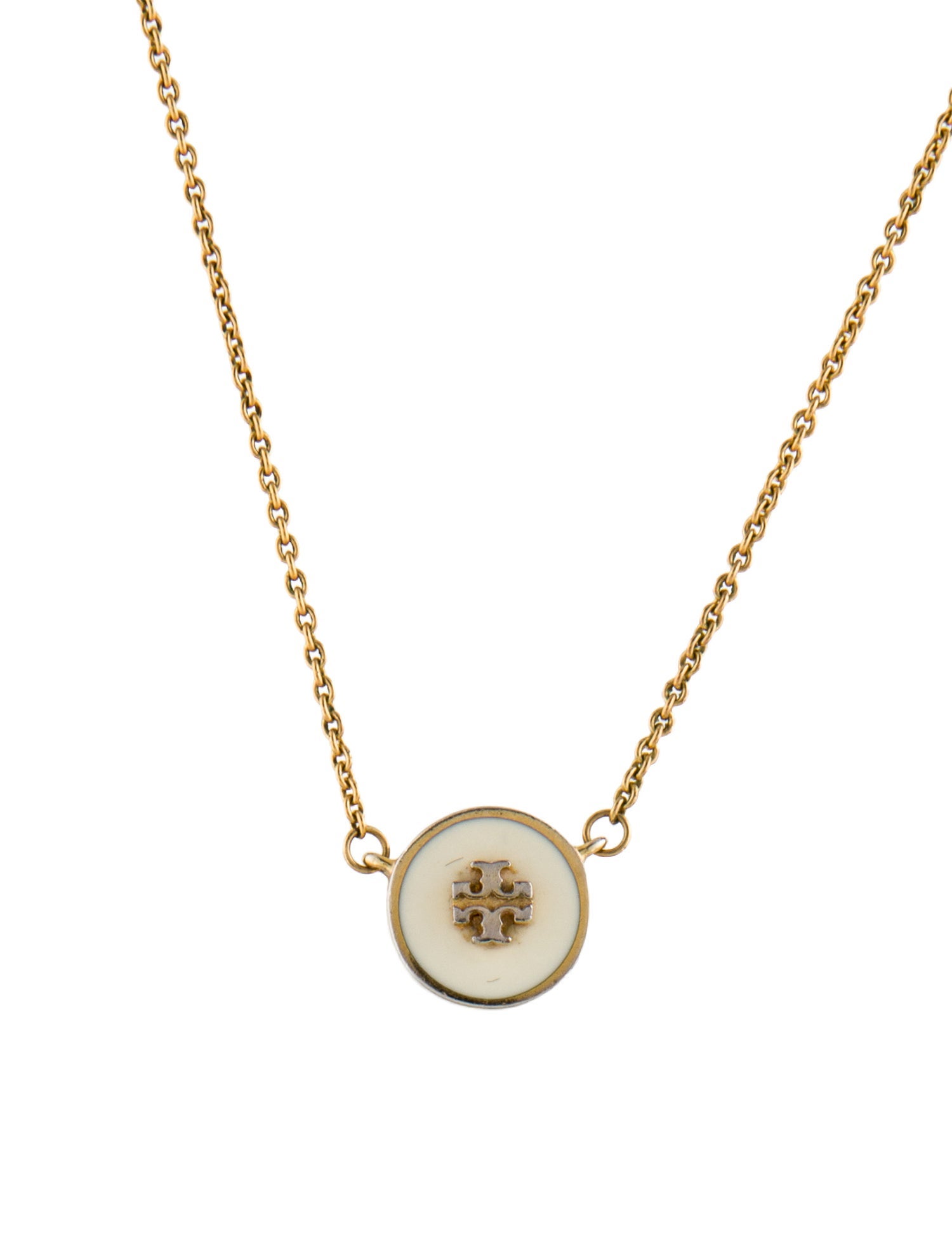 Tory Burch Enamel Icon Pendant Necklace