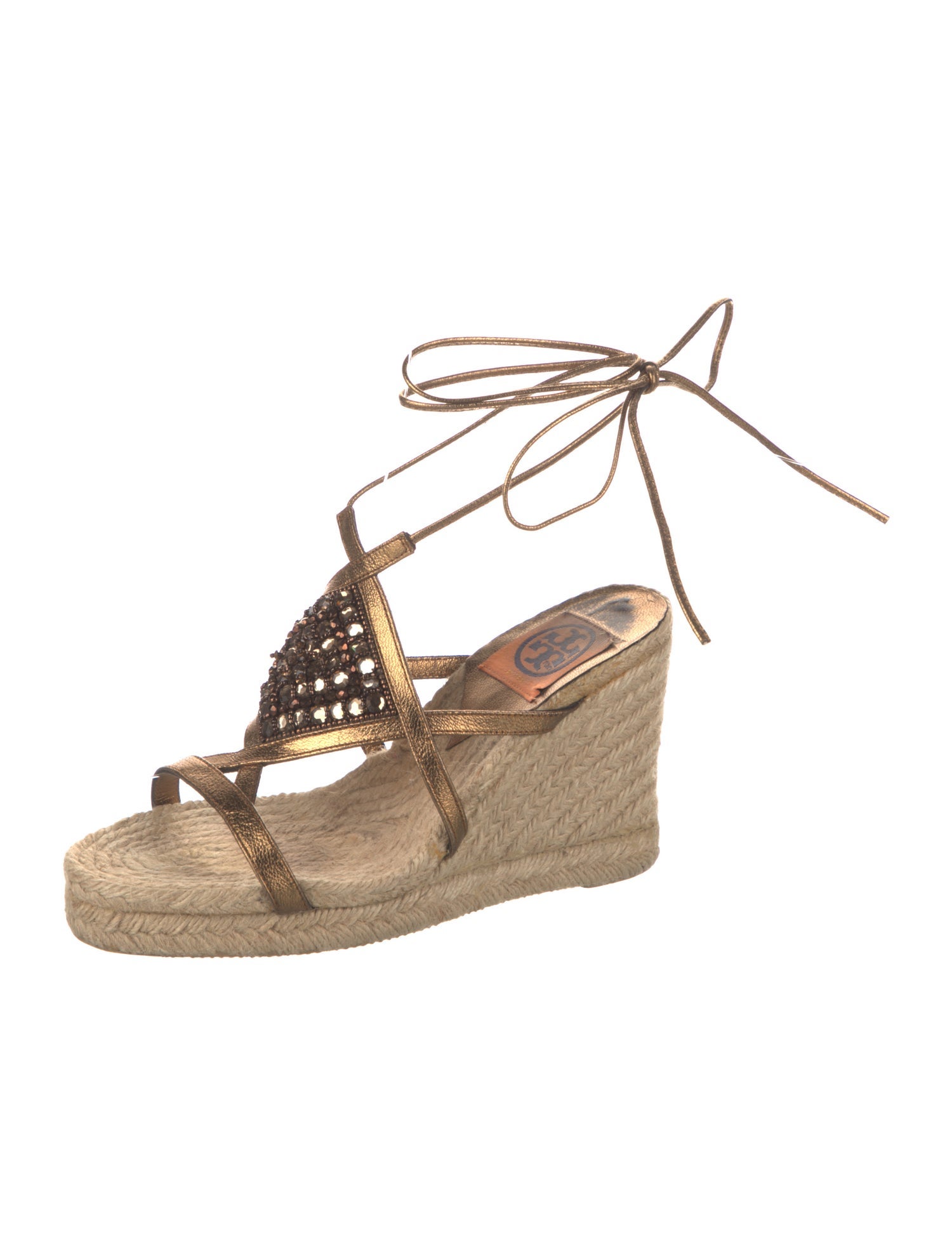 Tory Burch Jute Colorblock Pattern Espadrilles