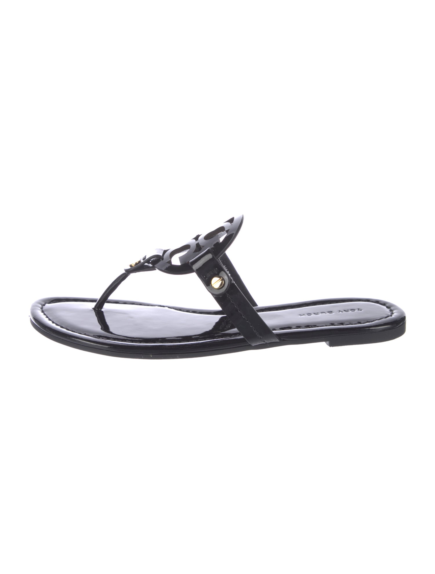 Tory Burch Patent Leather T-Strap Sandals
