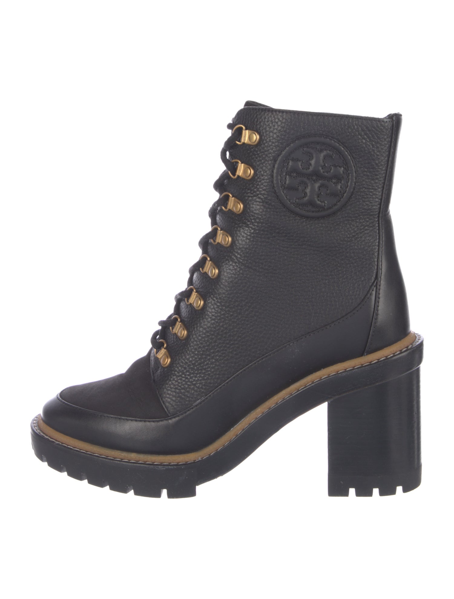 Tory Burch Leather Combat Boots