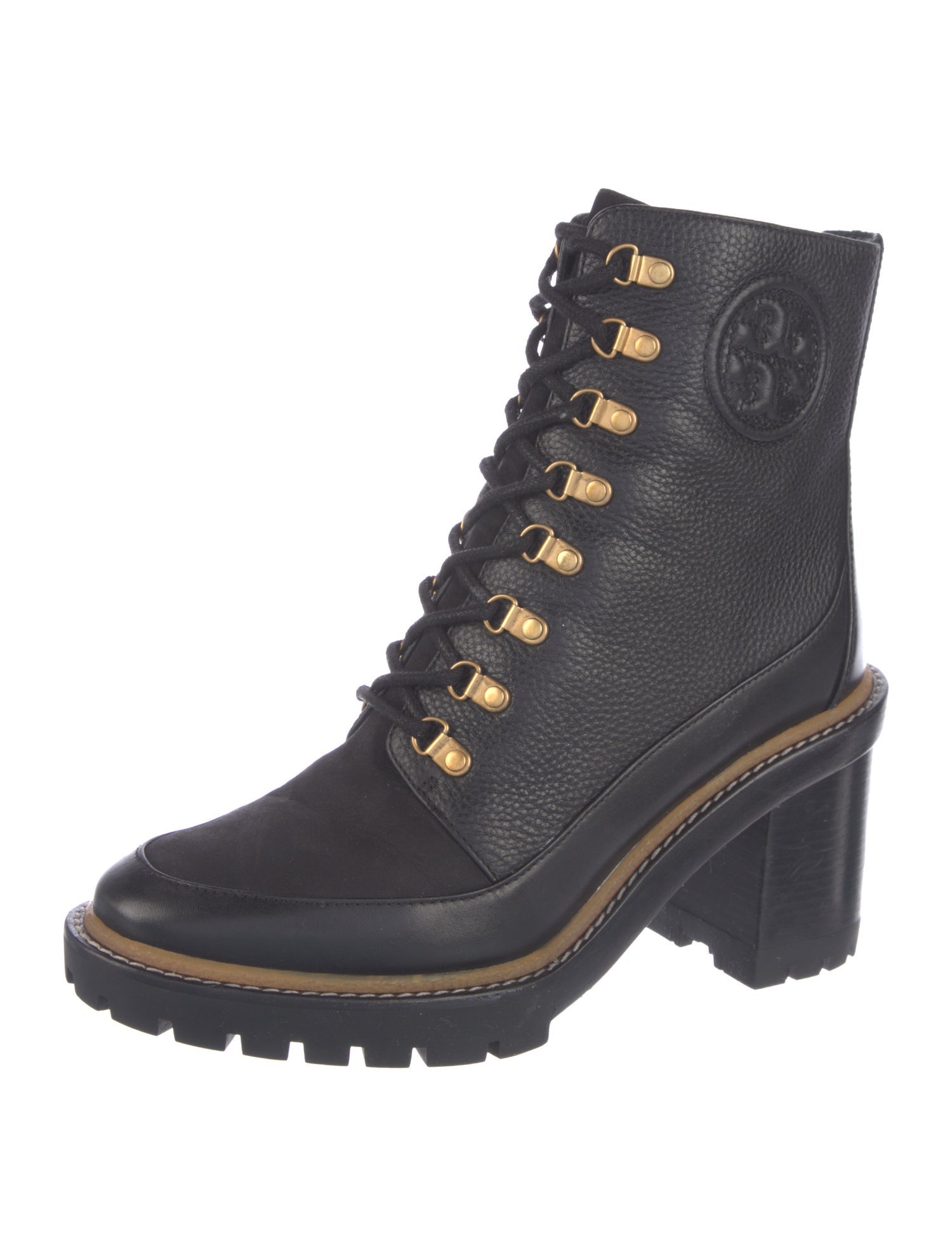 Tory Burch Leather Combat Boots