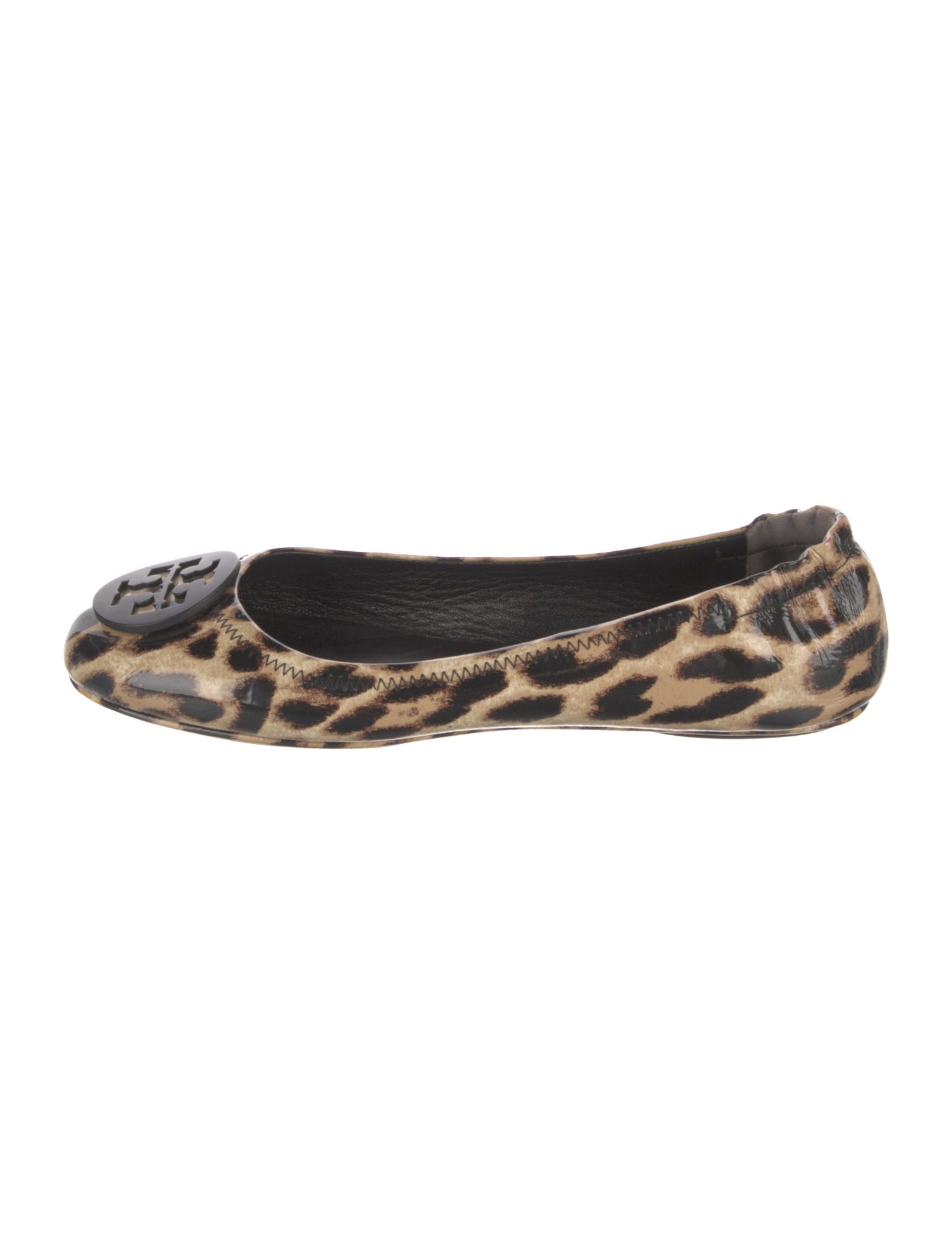 Tory Burch Patent Leather Animal Print Flats