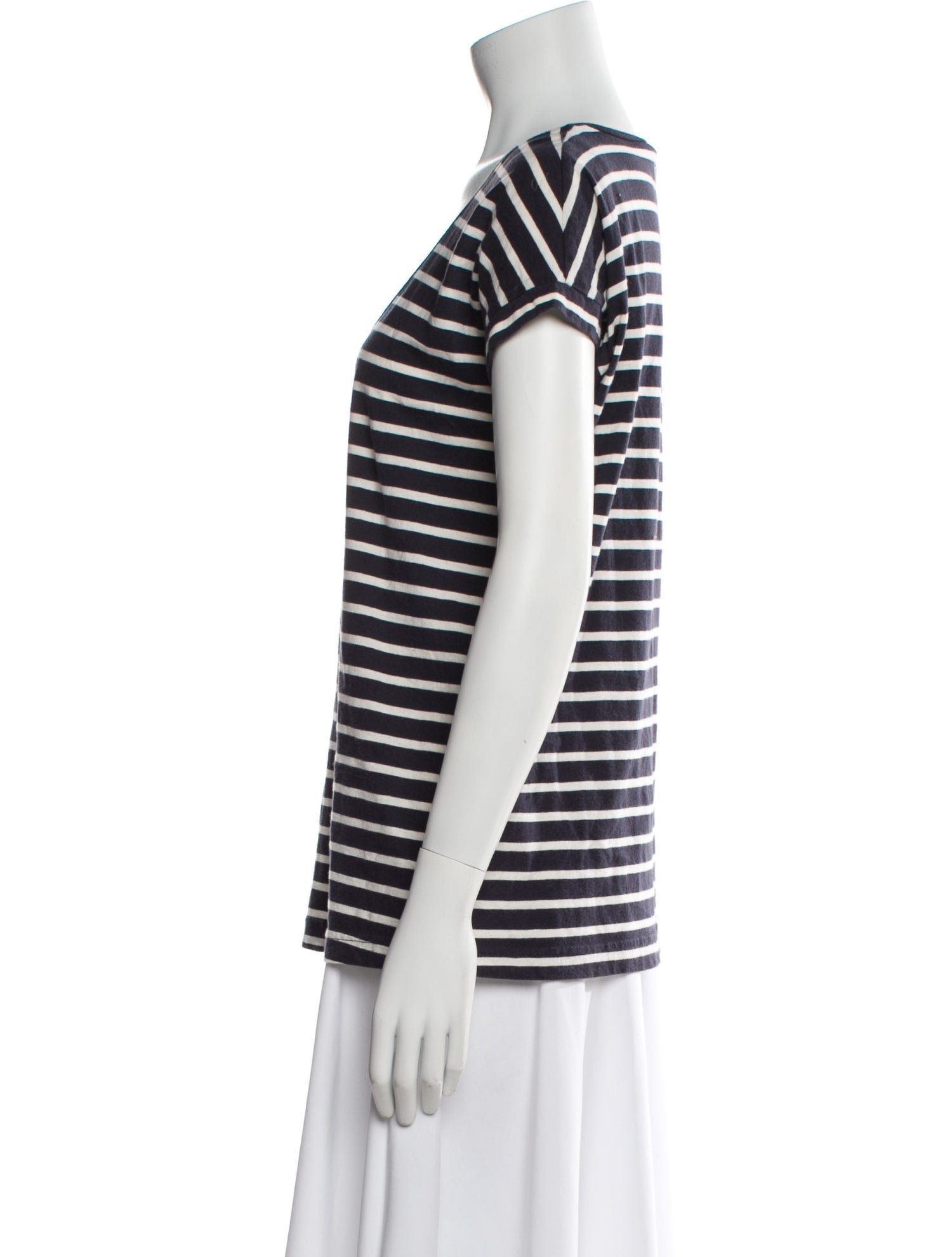 Tory Burch Striped V-Neck T-Shirt