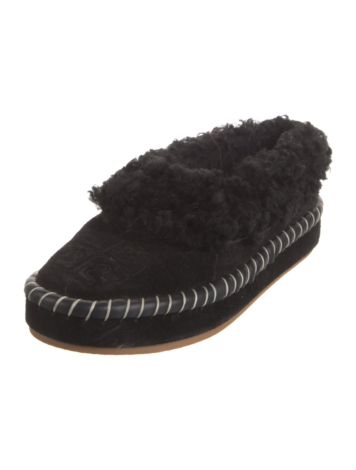 Tory Burch Suede Whipstitch Trim Espadrilles