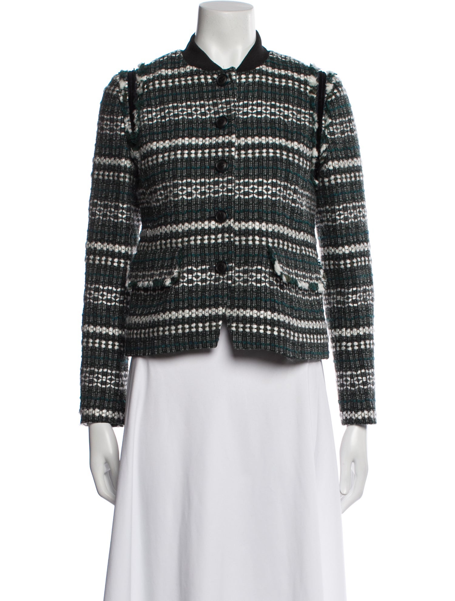 Tory Burch Striped Evening Jacket