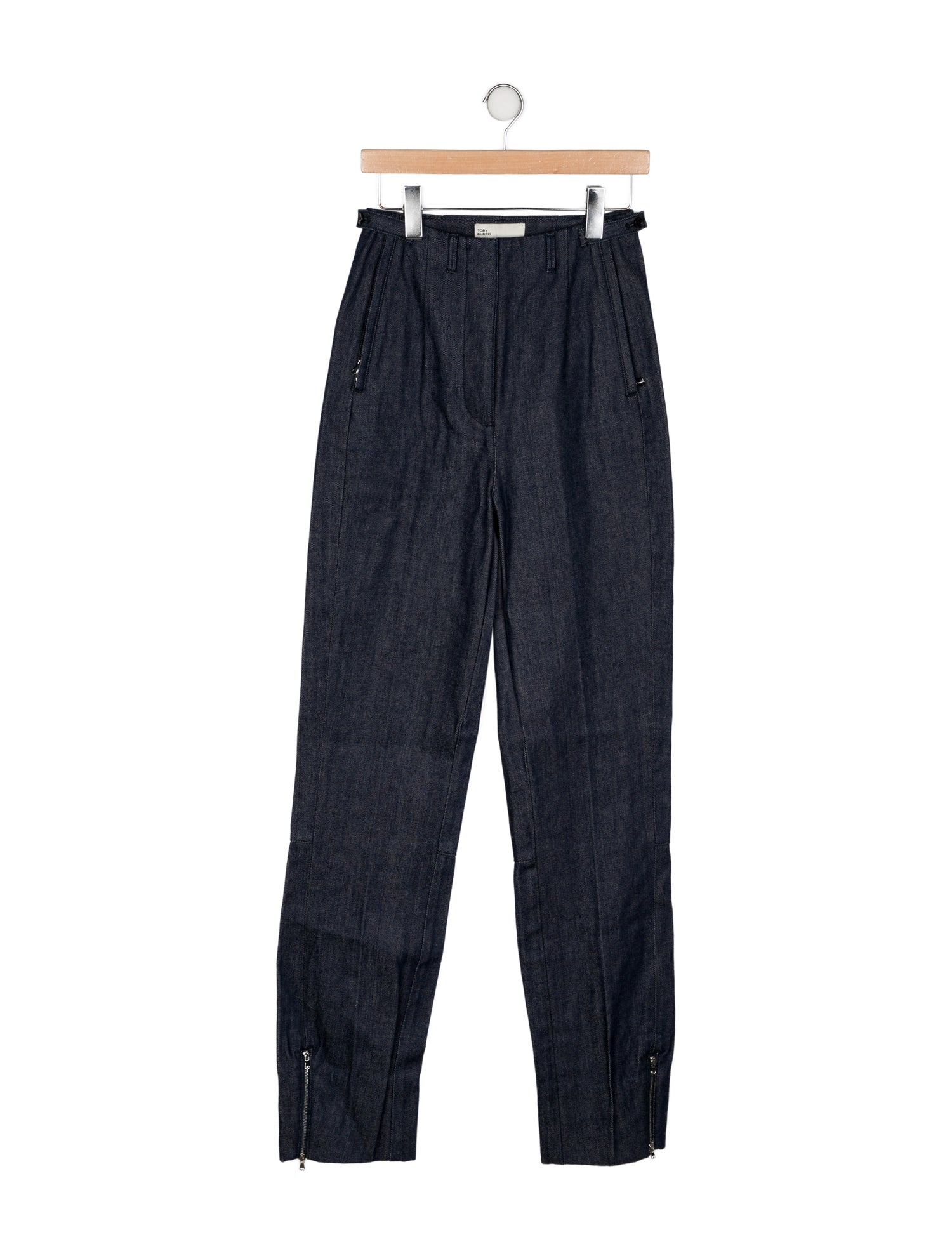Tory Burch High-Rise Straight Leg Jeans
