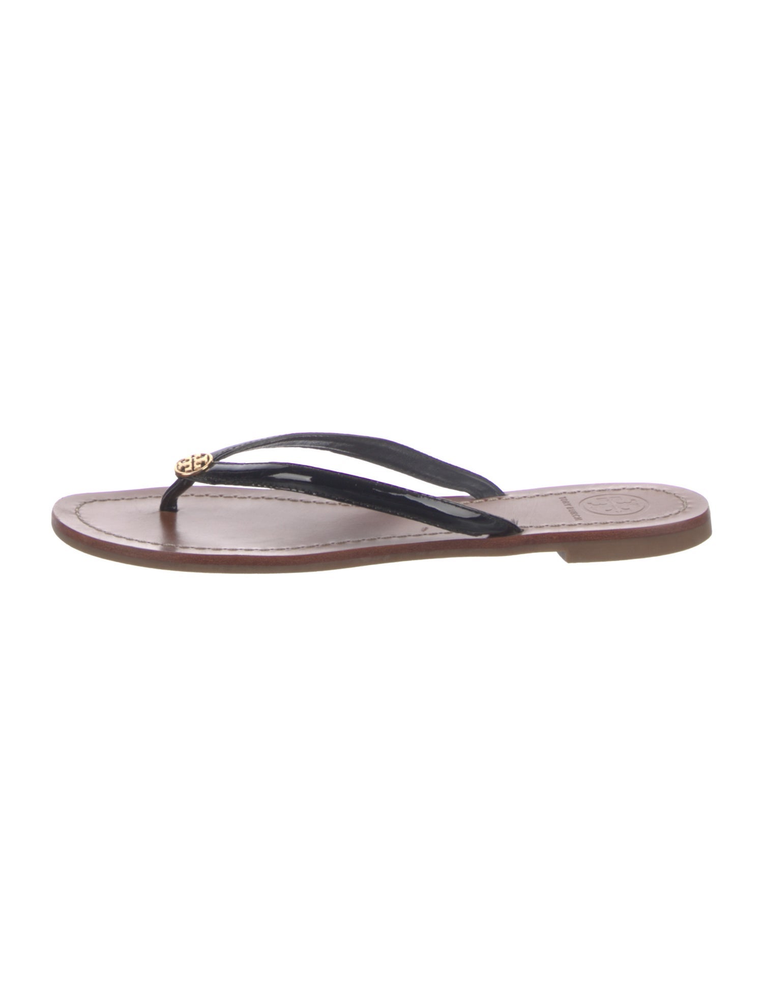 Tory Burch Patent Leather Flip Flops