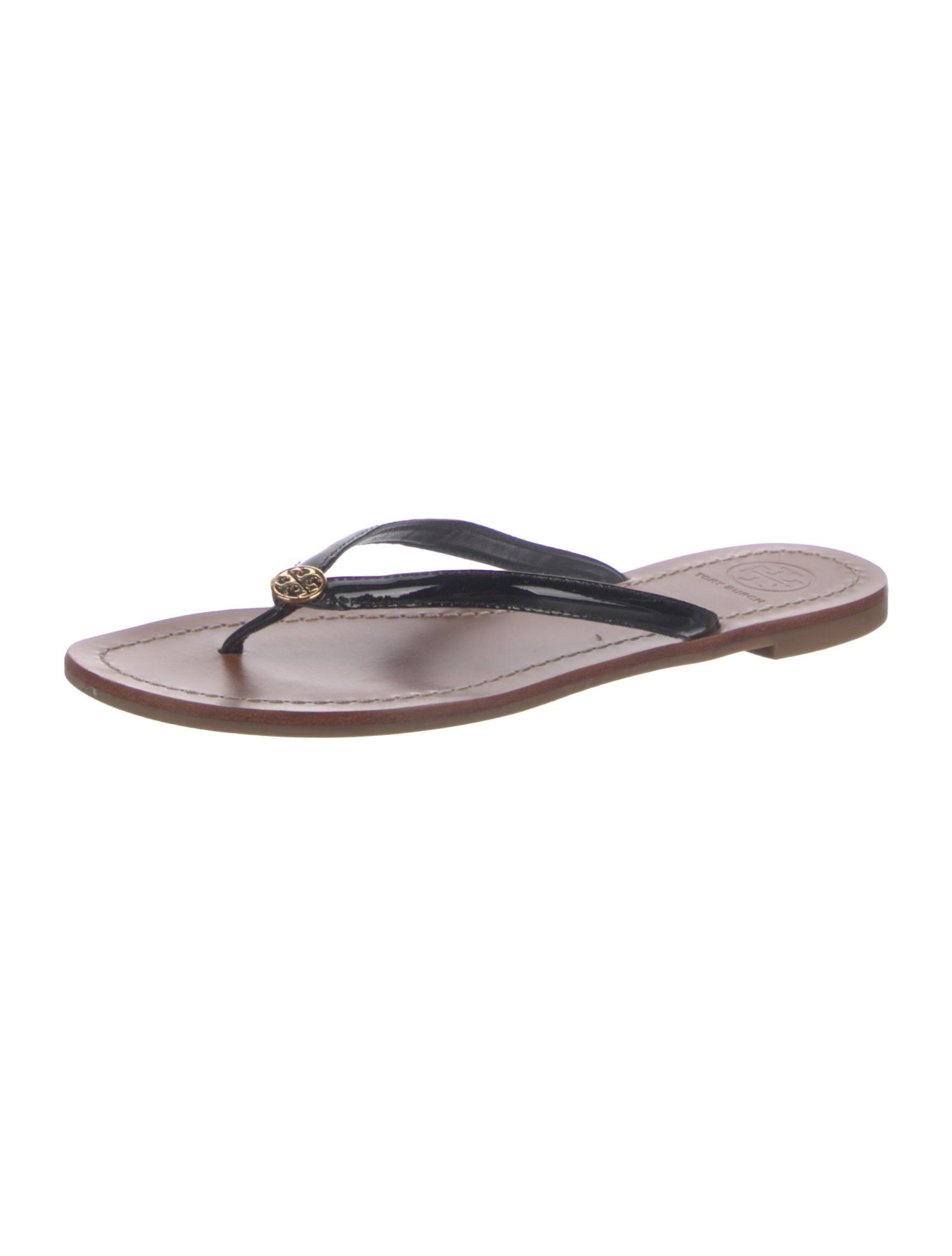 Tory Burch Patent Leather Flip Flops