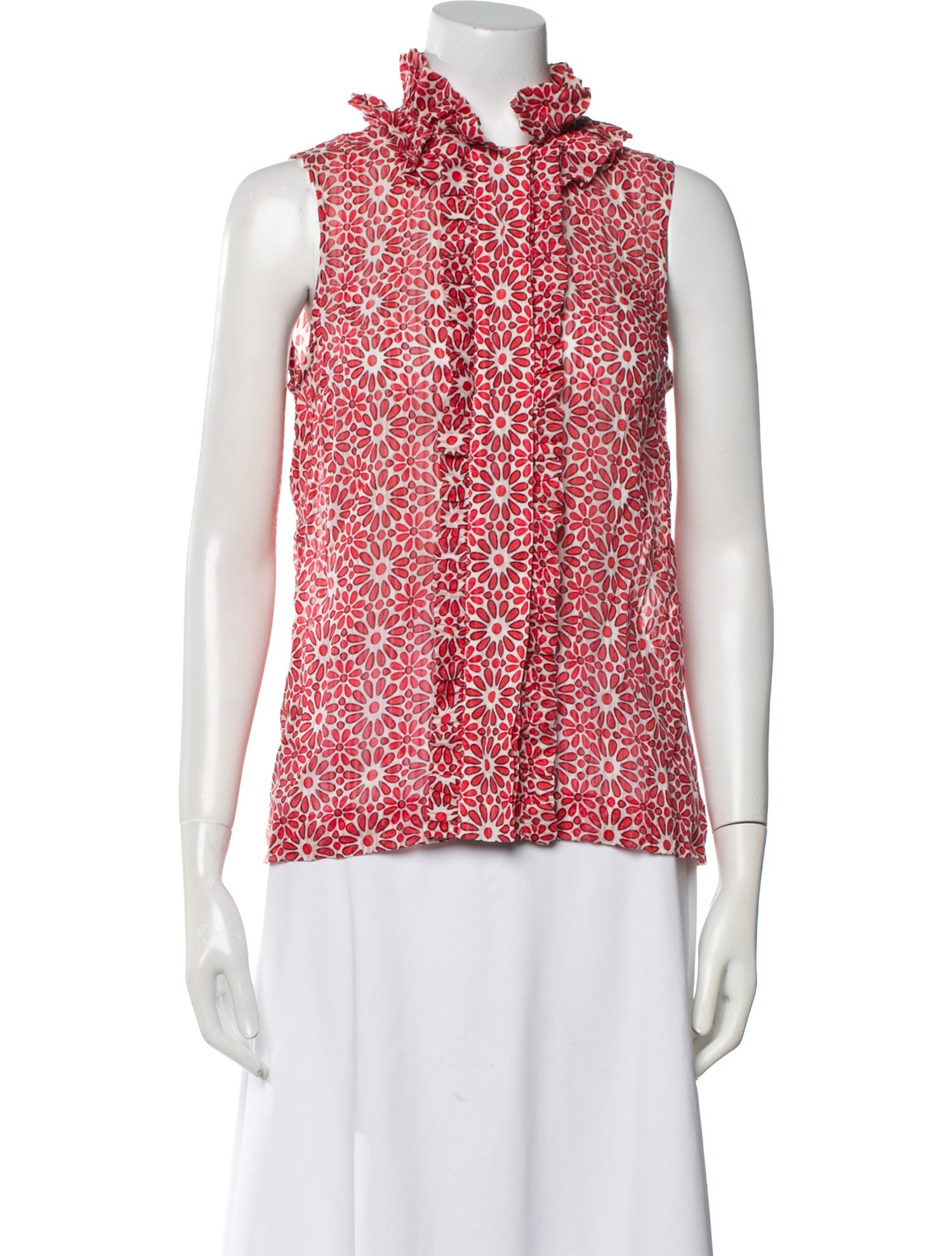 Tory Burch Silk Floral Print Blouse