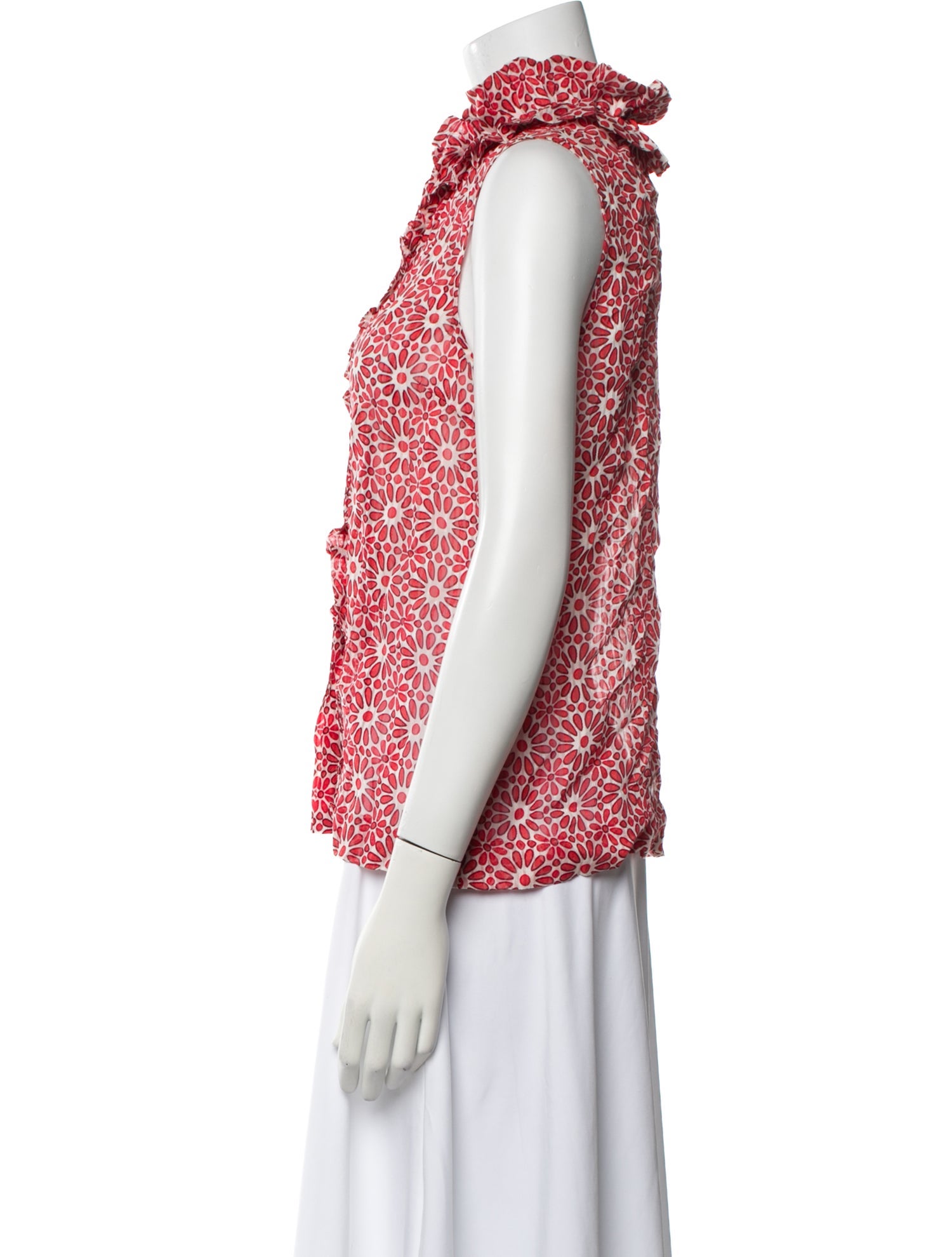 Tory Burch Silk Floral Print Blouse