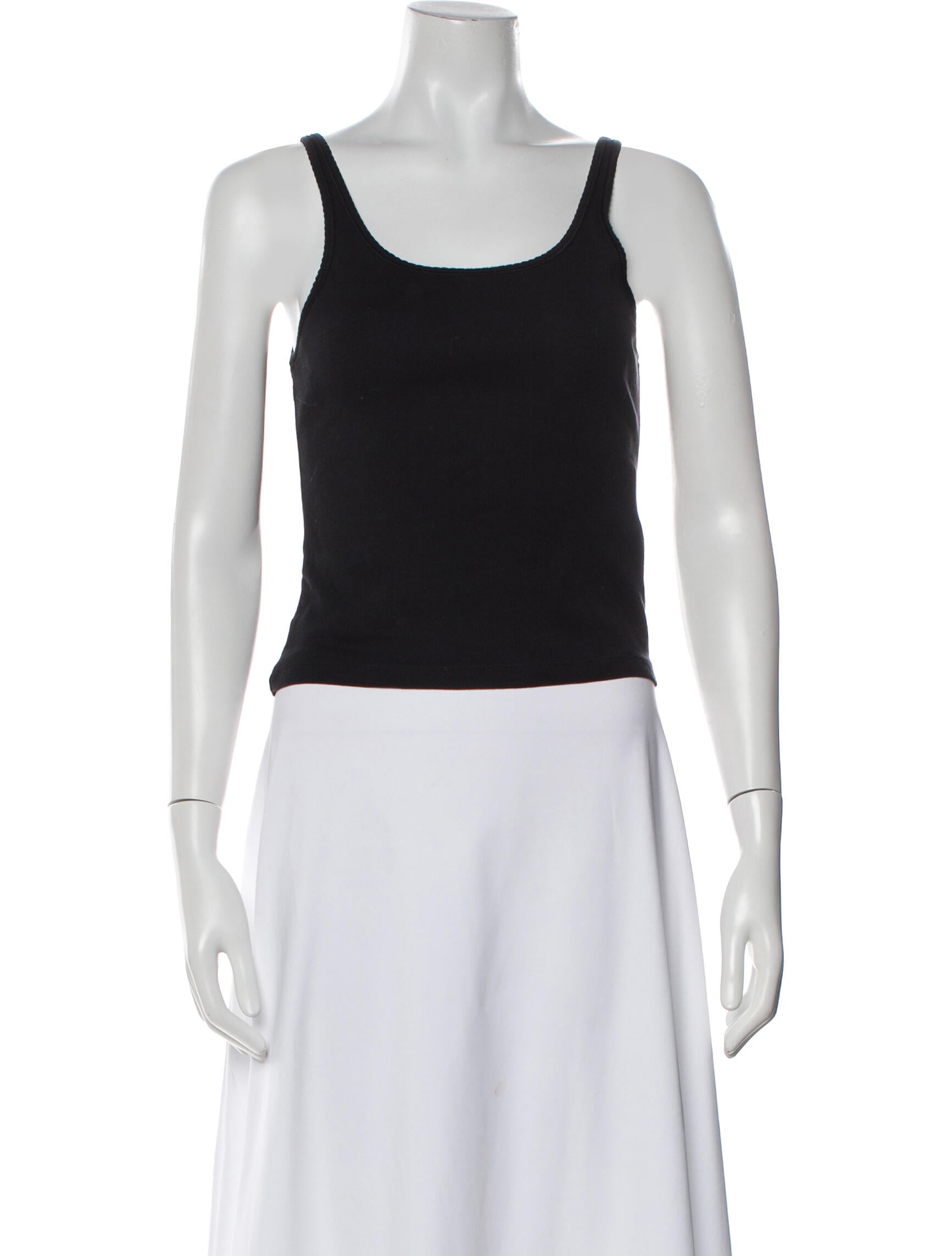 Tory Burch Scoop Neck Sleeveless Crop Top