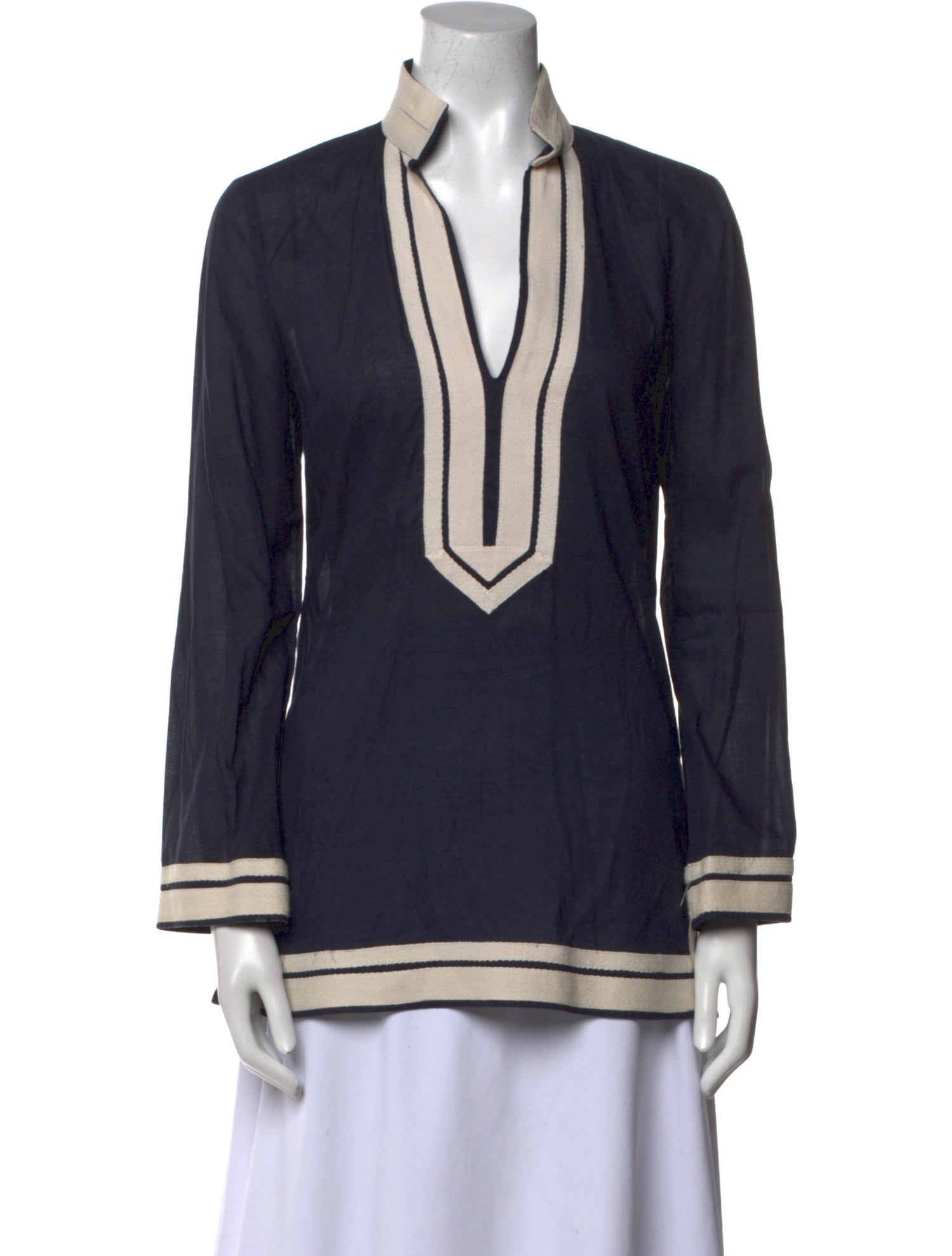 Tory Burch V-Neck Long Sleeve Tunic