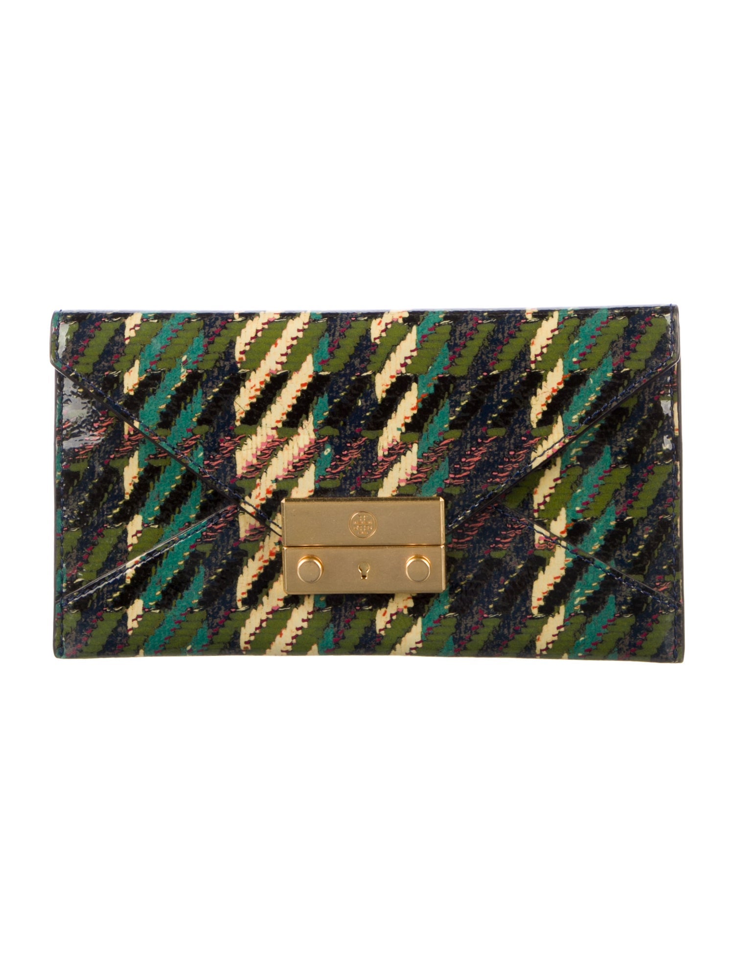 Tory Burch Patent Leather Floral Print Wallet