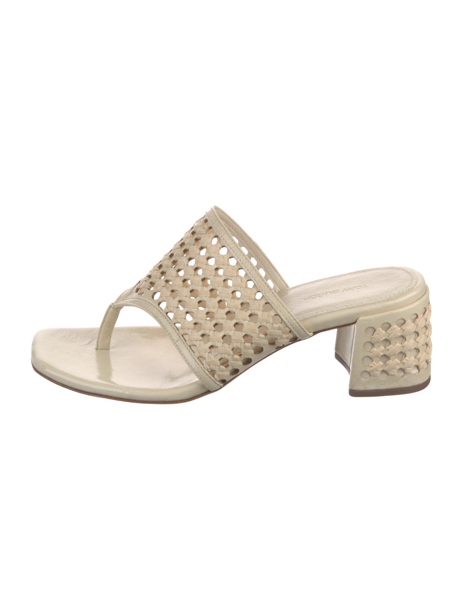 Tory Burch Leather Lasercut Accents Slides