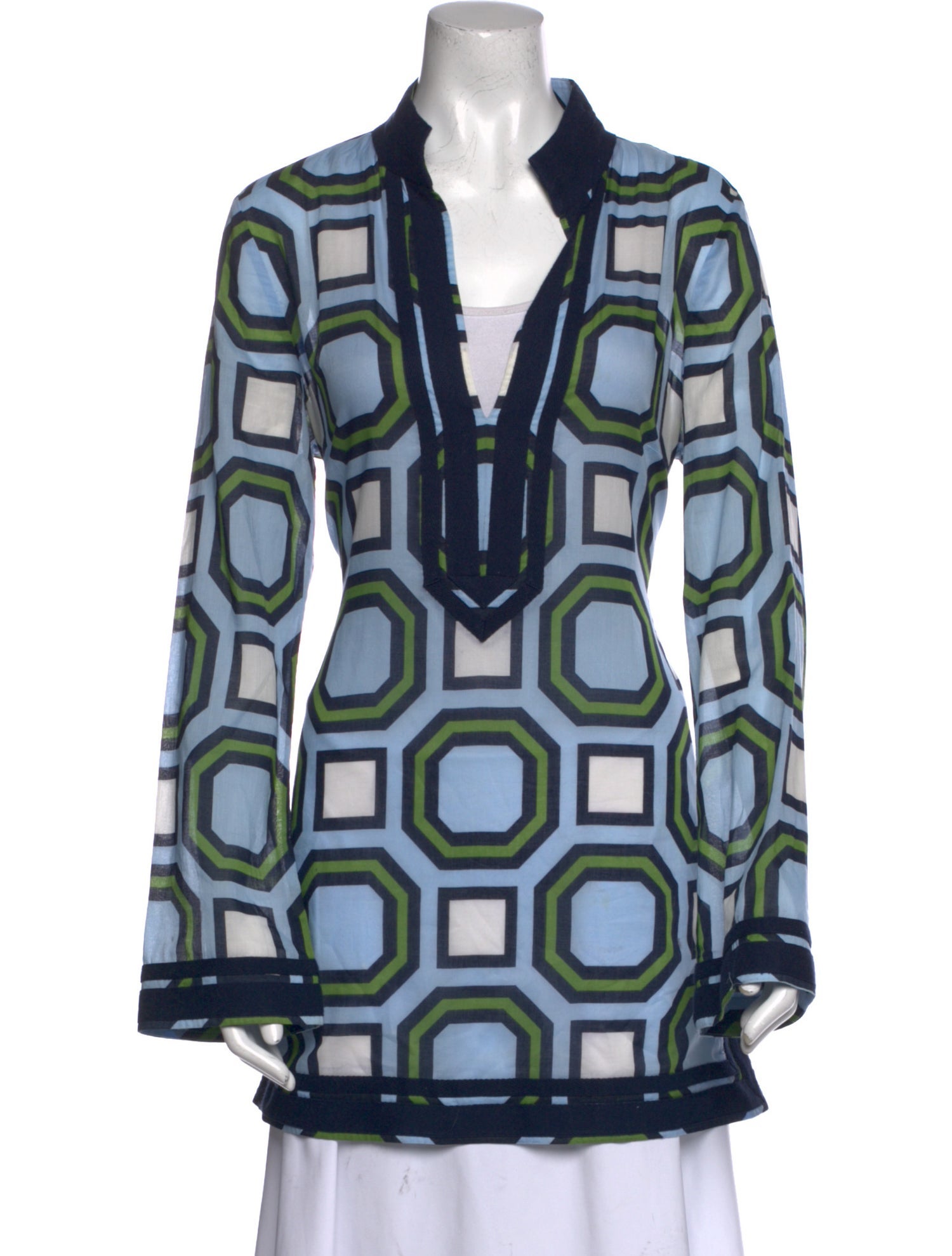 Tory Burch Printed V-Neck Tunic