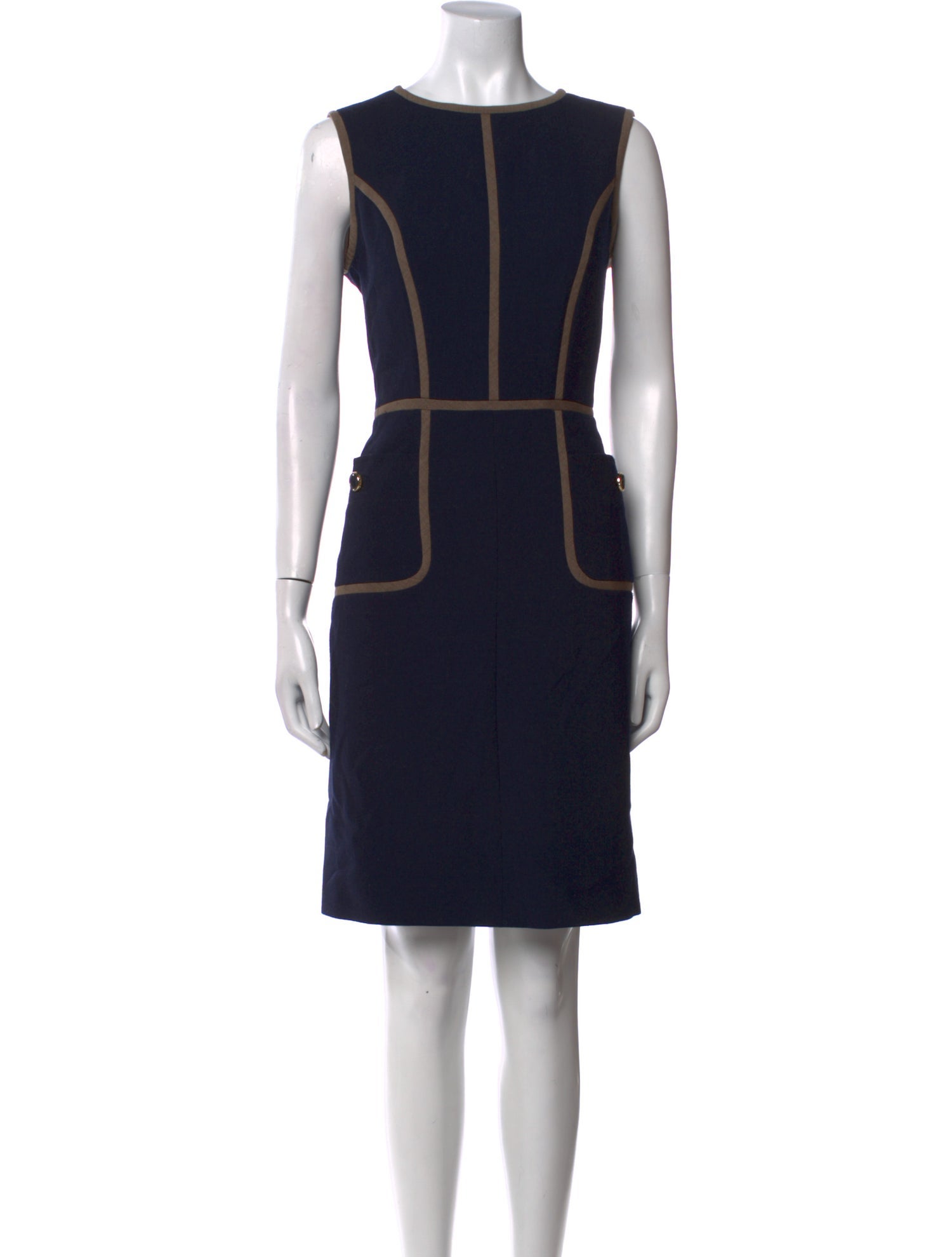 Tory Burch Bateau Neckline Knee-Length Dress