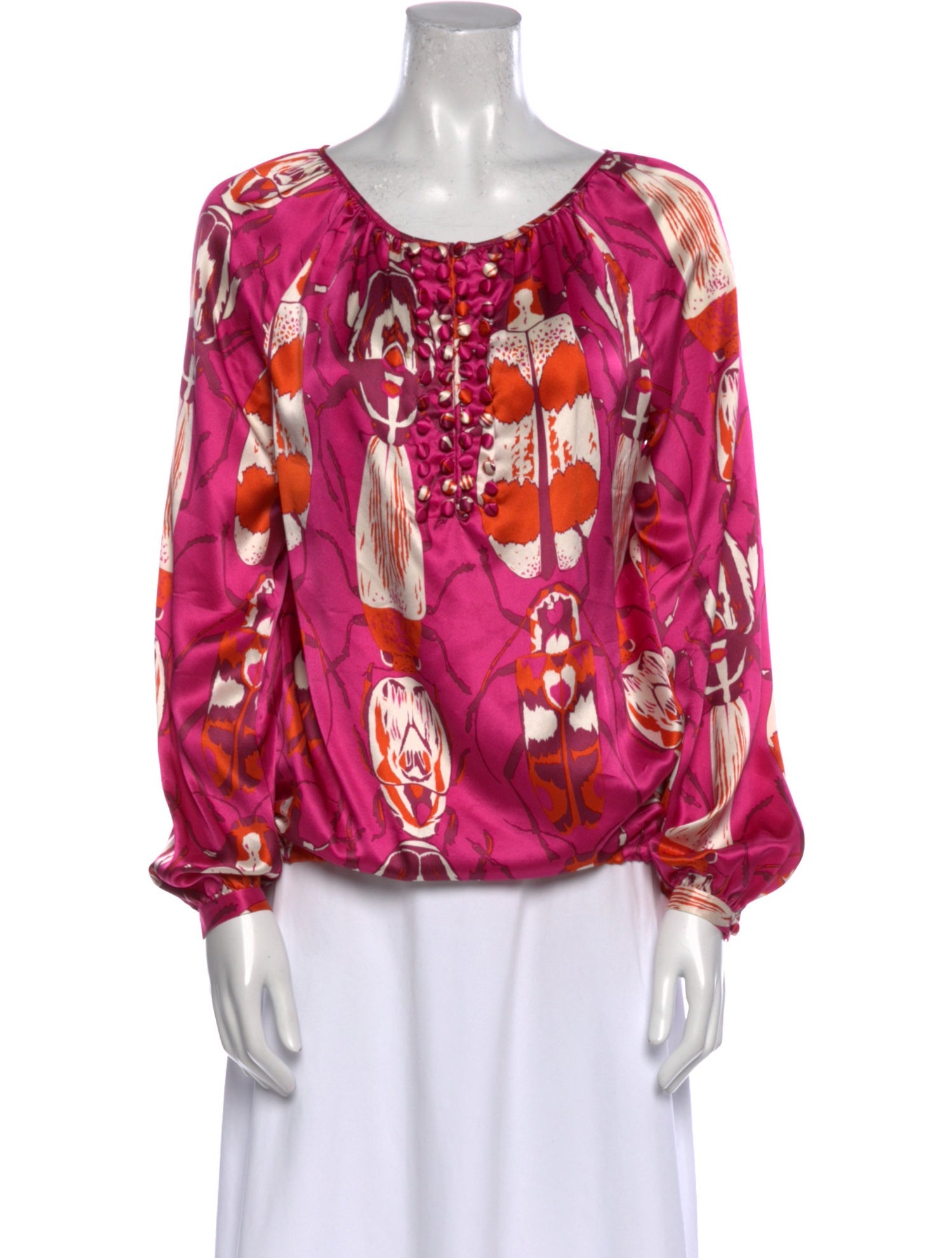 Tory Burch Silk Floral Print Blouse