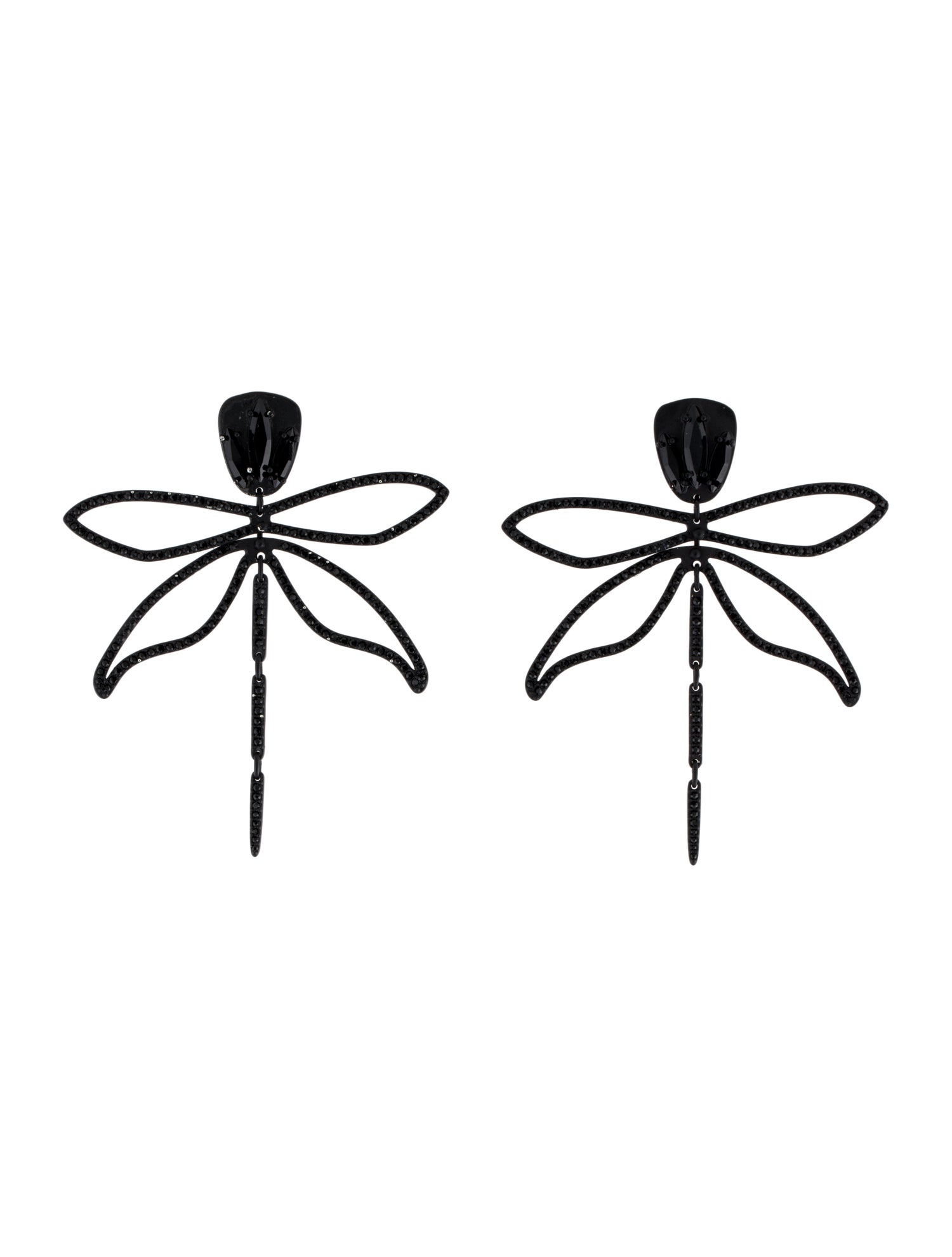 Tory Burch Crystal Dragonfly Drop Earrings