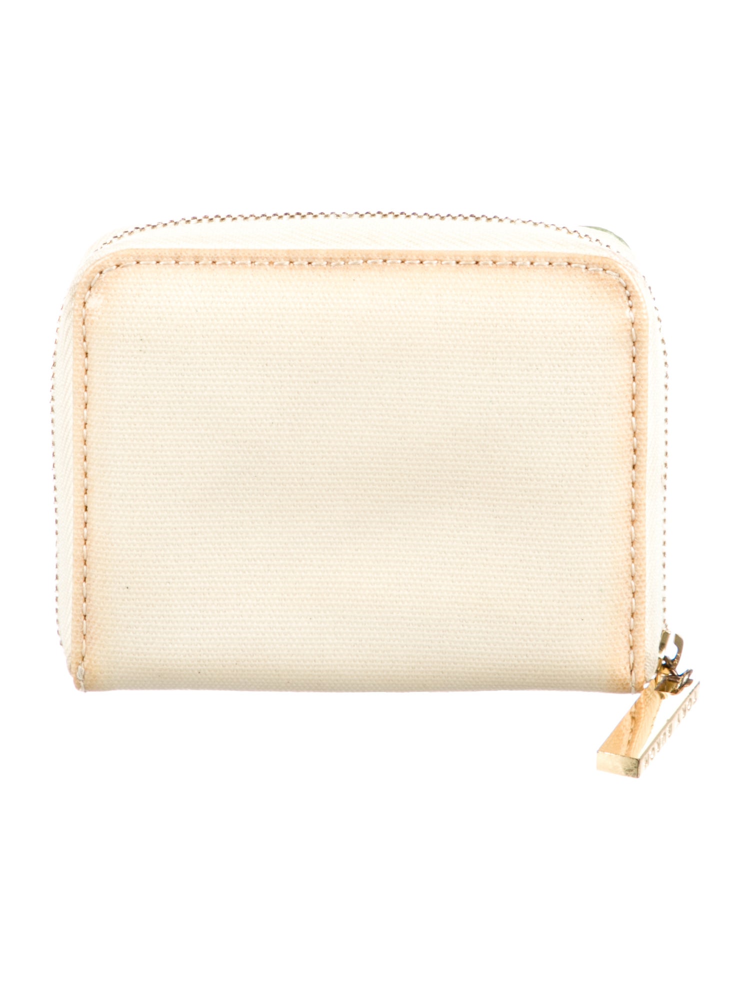 Tory Burch Leather Colorblock Pattern Compact Wallet