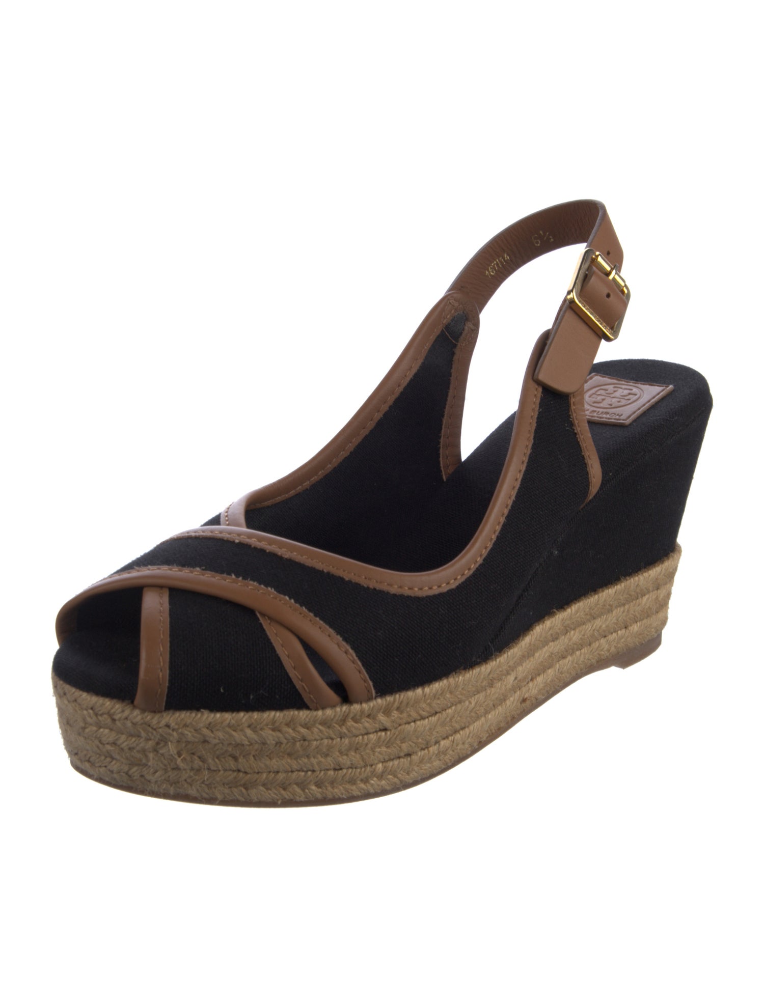 Tory Burch Canvas Colorblock Pattern Espadrilles