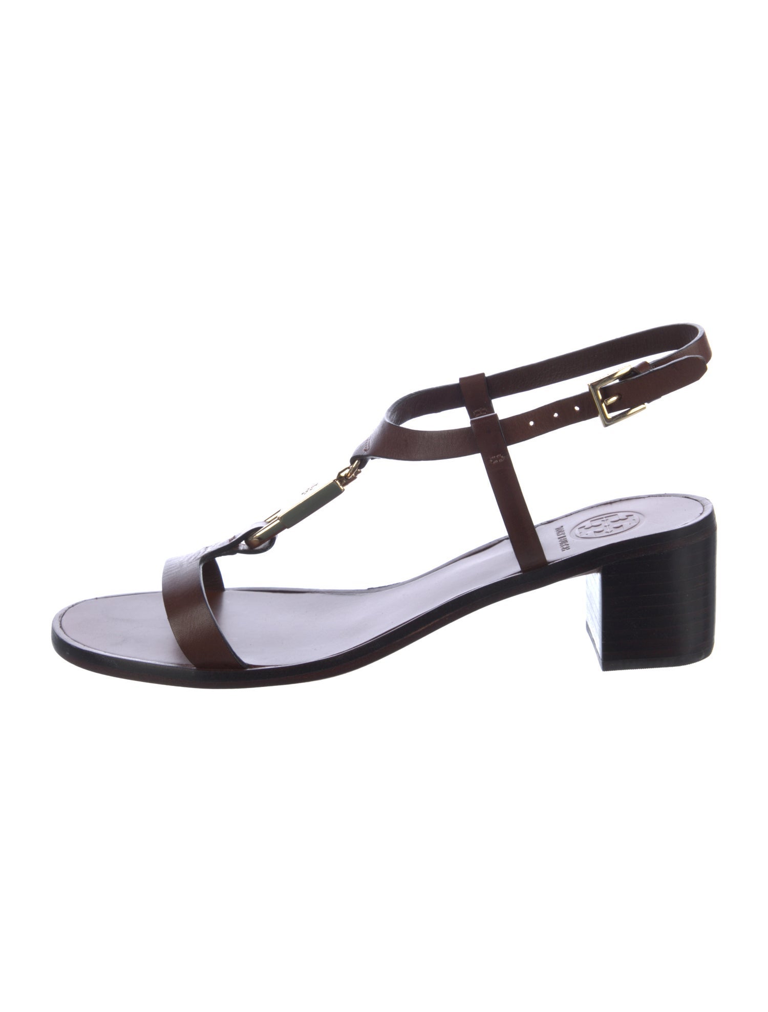 Tory Burch Leather T-Strap Sandals
