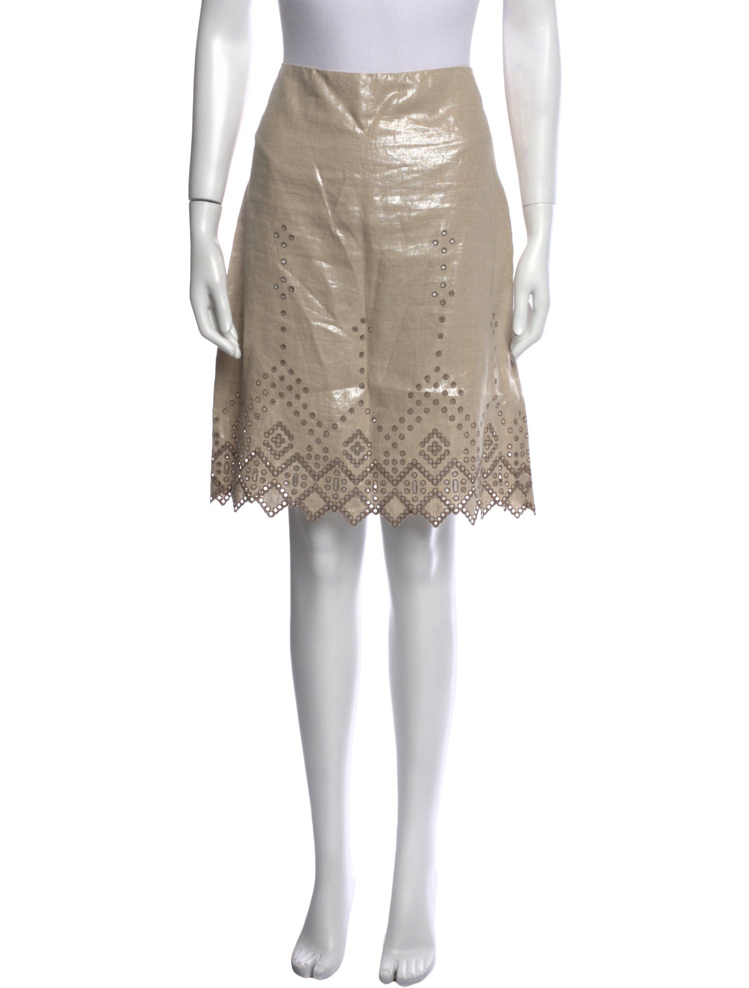 Tory Burch Linen Knee-Length Skirt