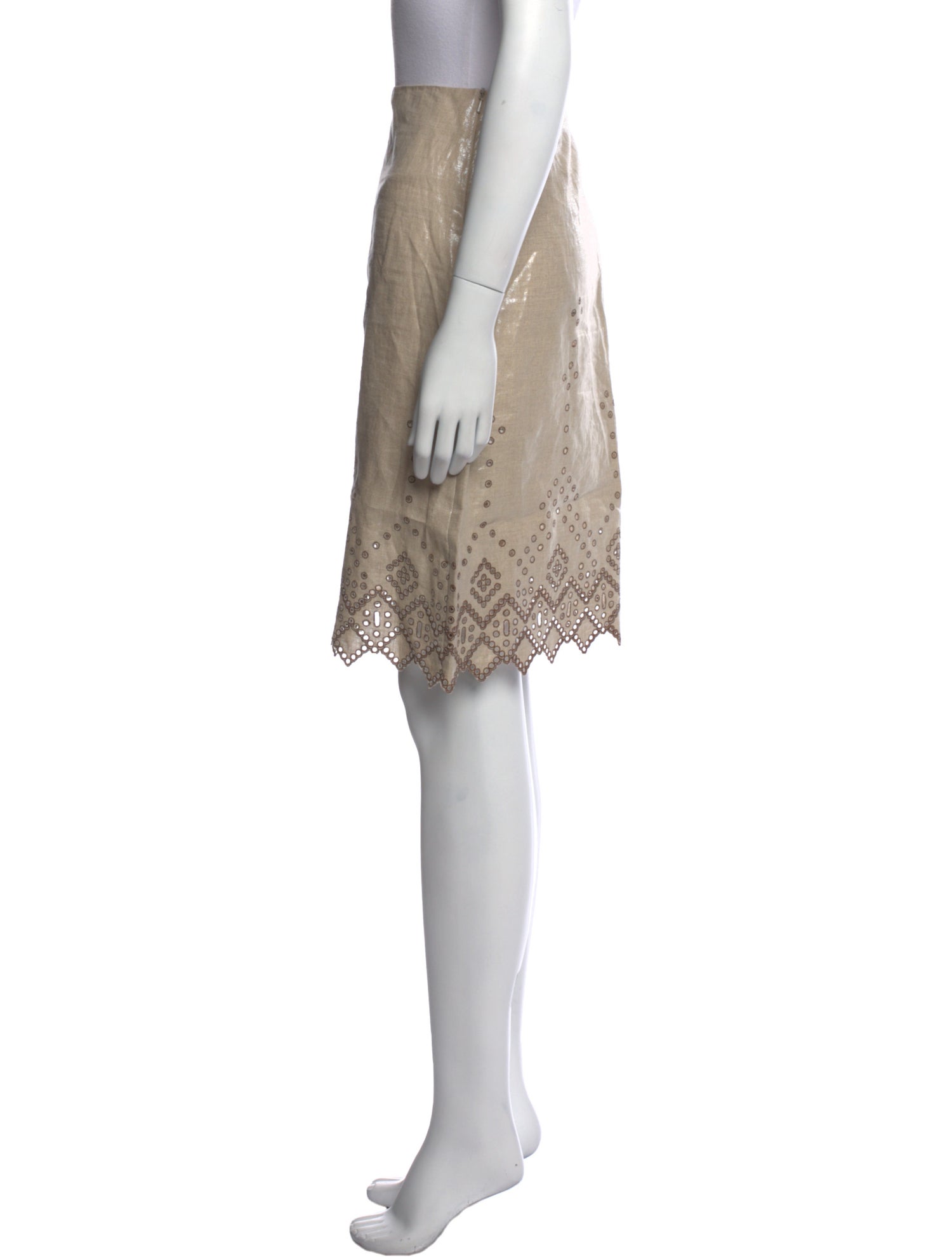 Tory Burch Linen Knee-Length Skirt