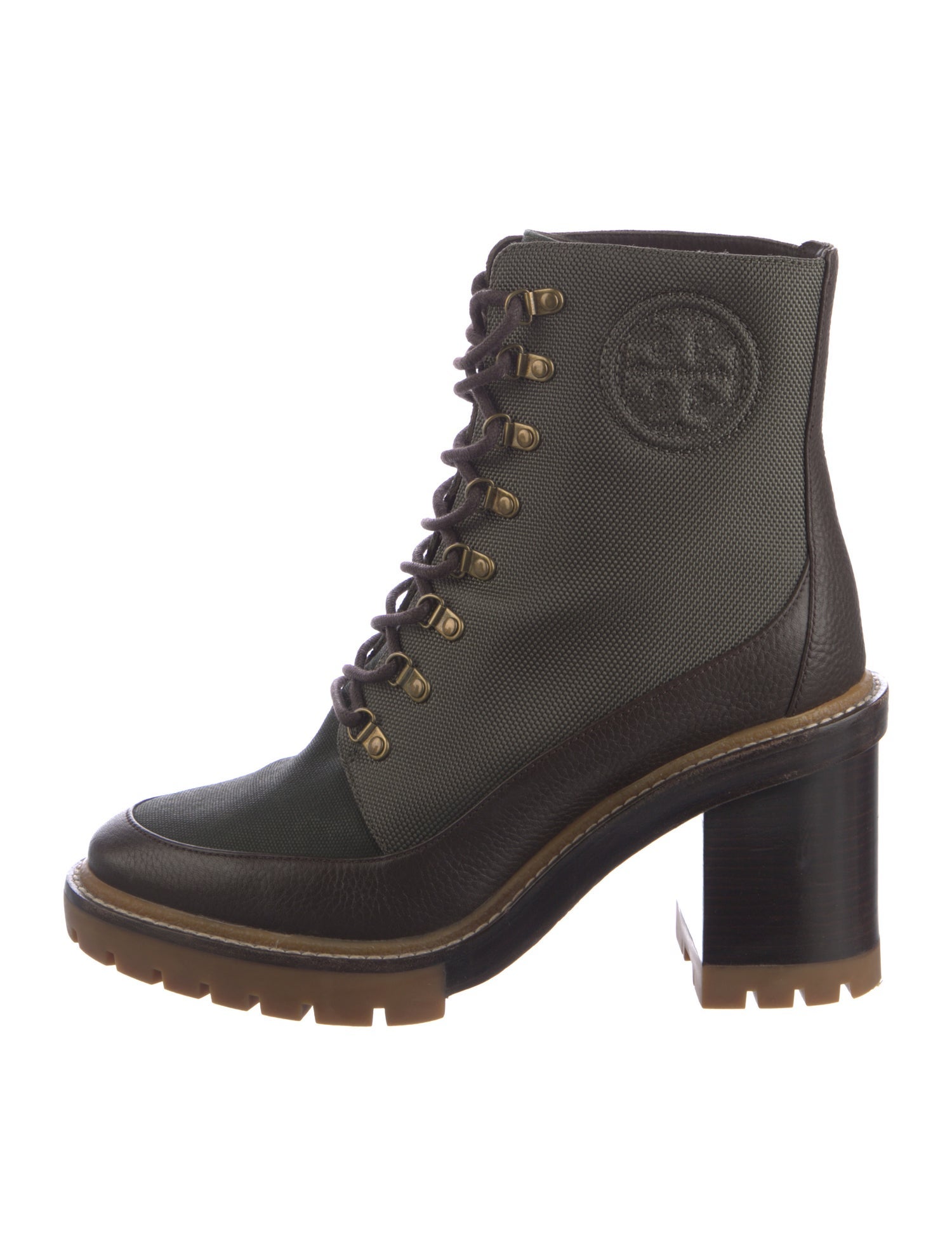 Tory Burch Canvas Combat Boots