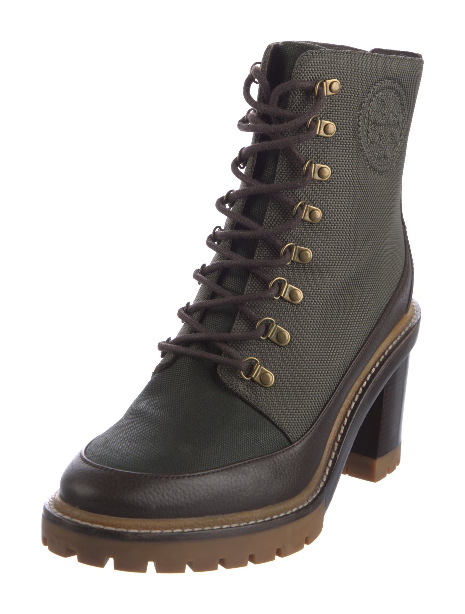 Tory Burch Canvas Combat Boots