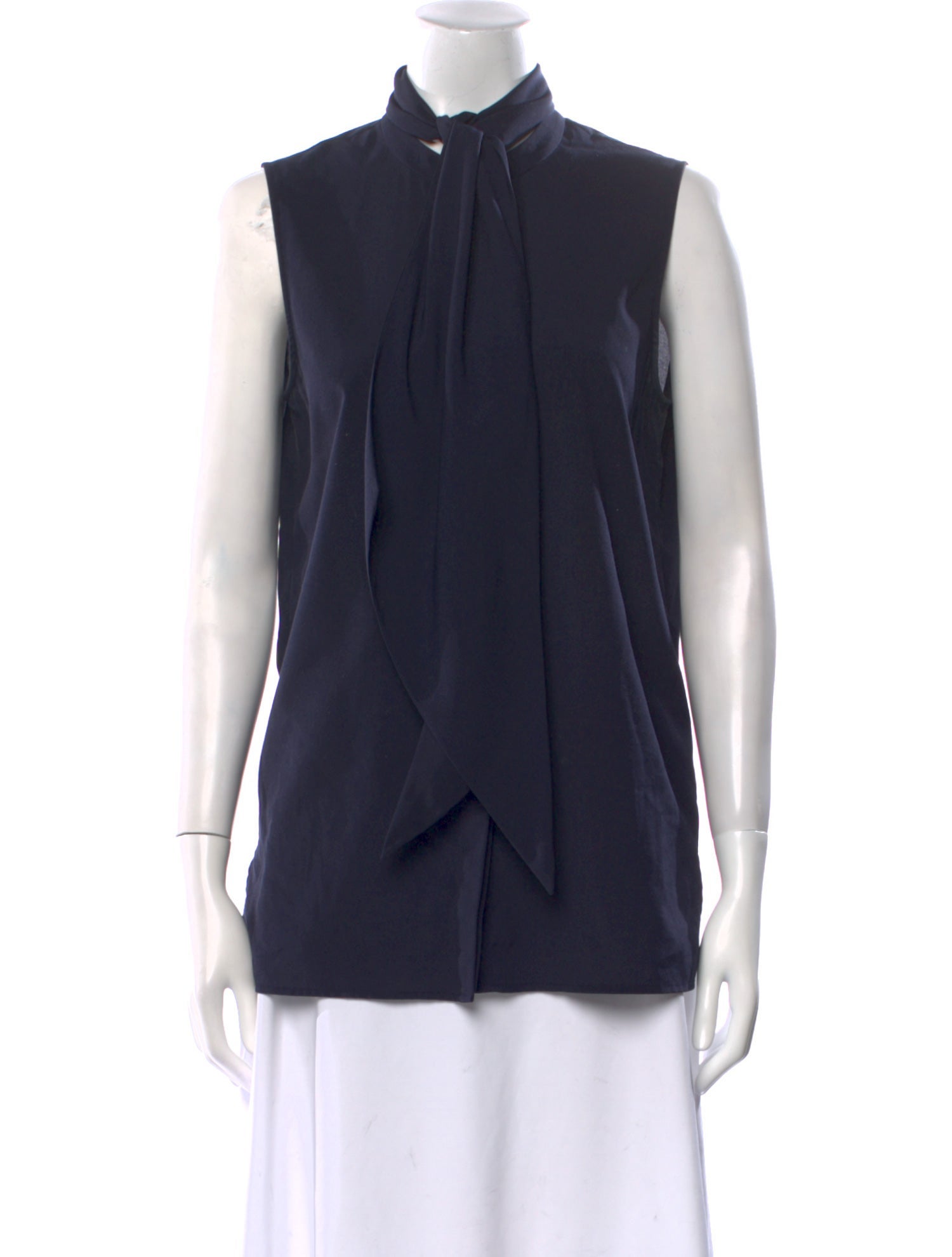 Tory Burch Mock Neck Sleeveless Blouse