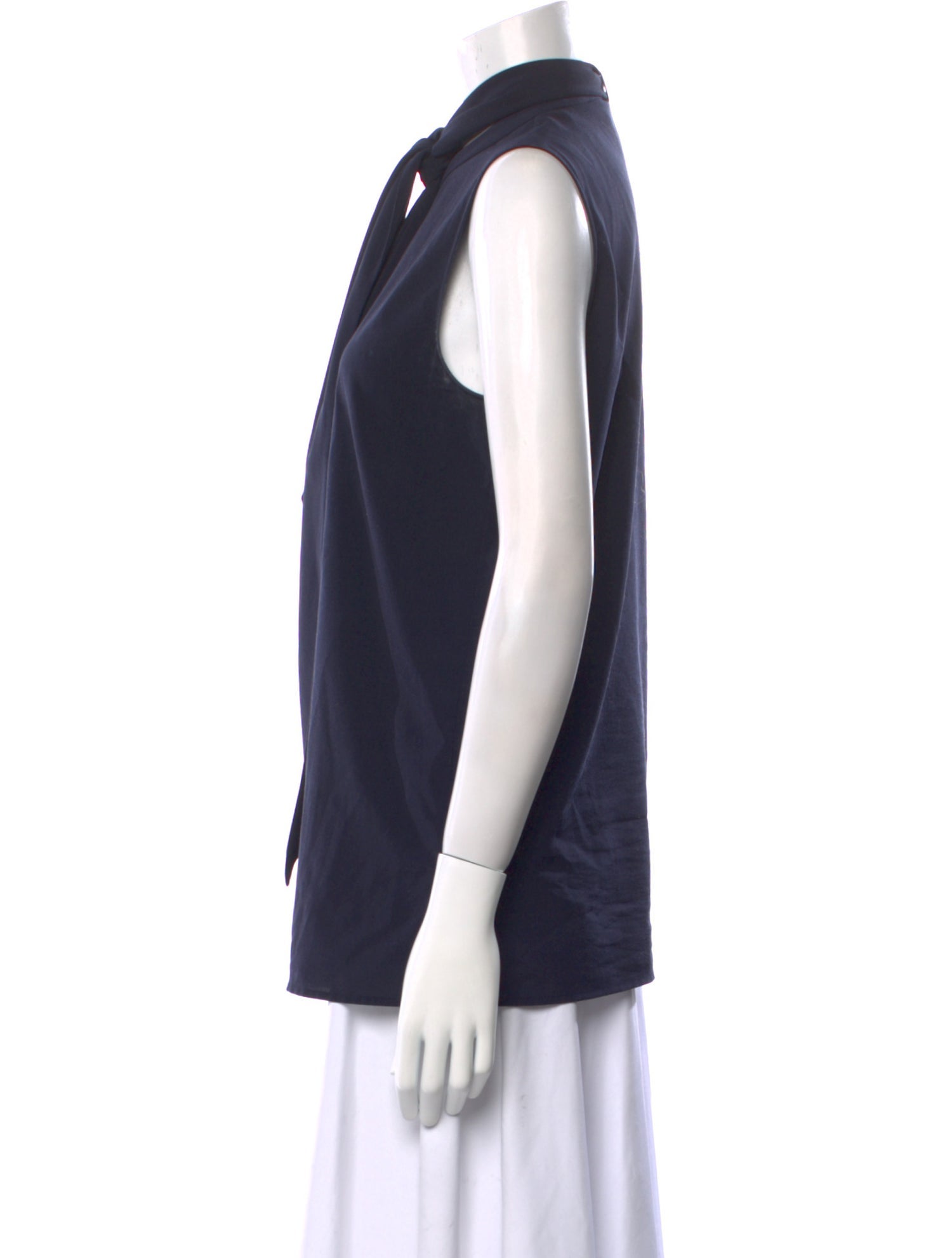 Tory Burch Mock Neck Sleeveless Blouse