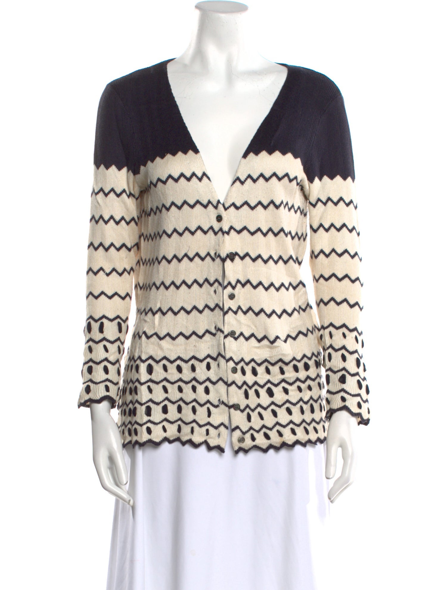 Tory Burch Silk Striped Sweater