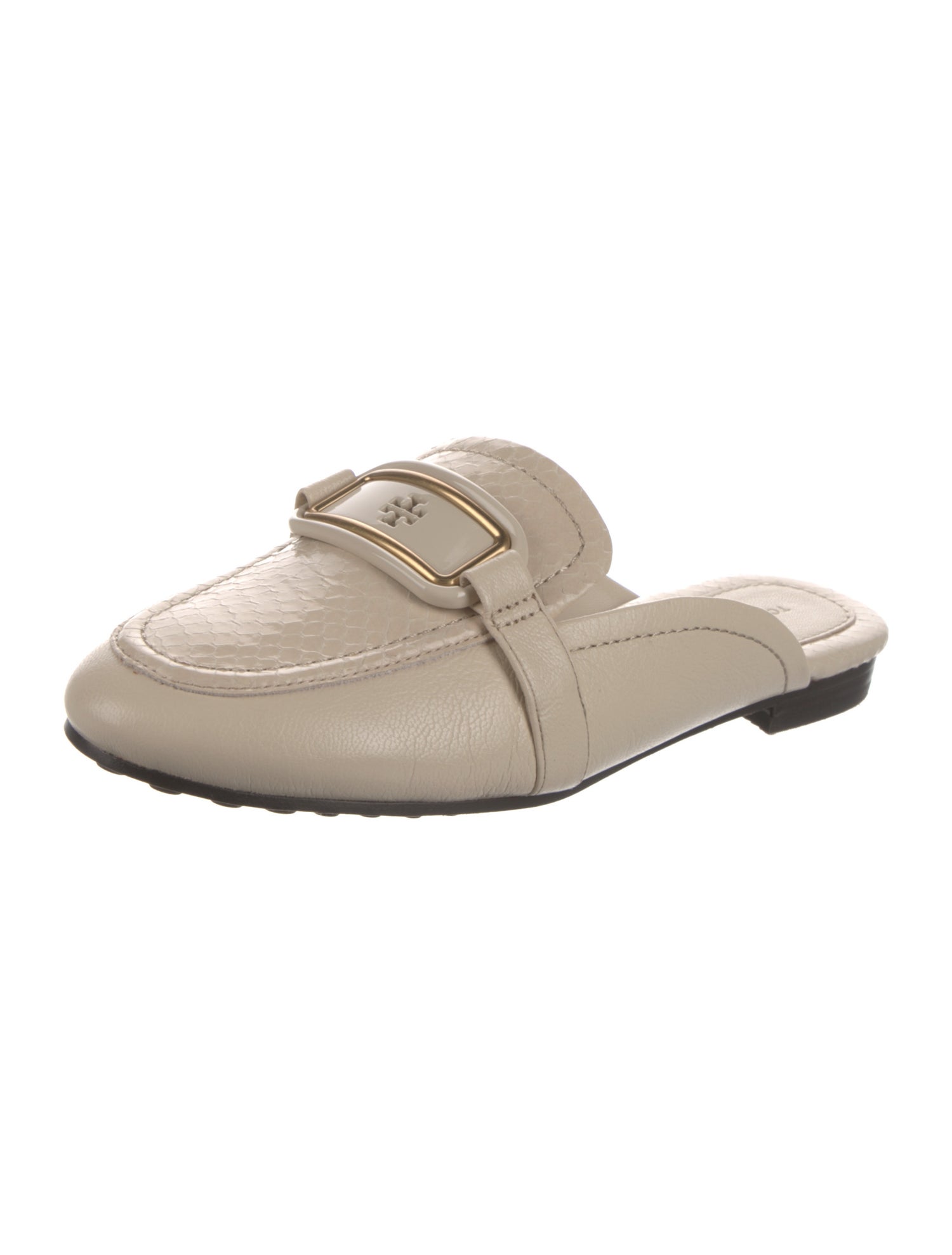 Tory Burch Embossed Leather Mules