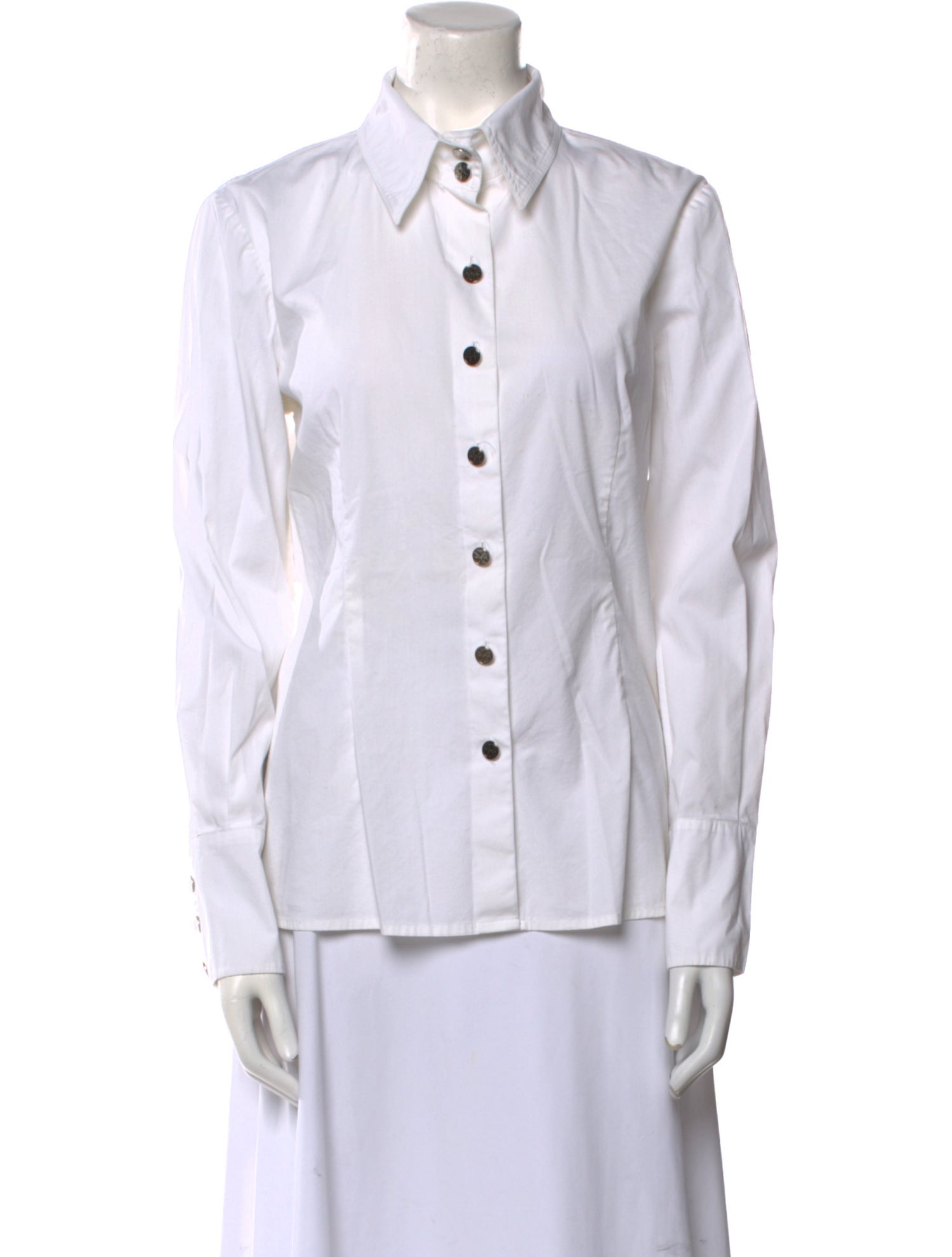 Tory Burch Long Sleeve Button-Up Top
