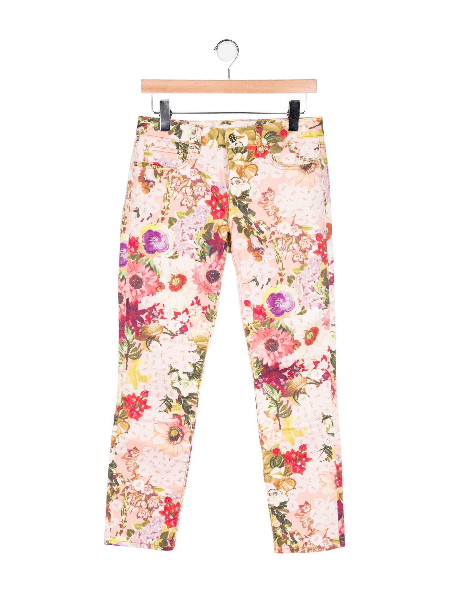 Tory Burch Mid-Rise Straight Leg Jeans