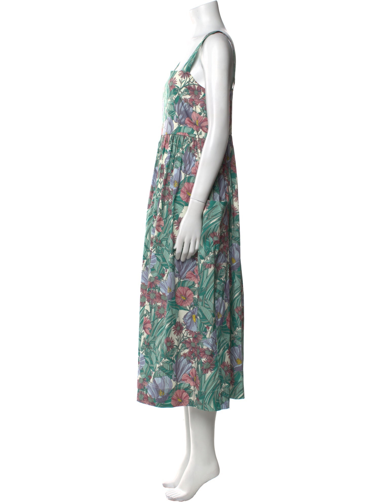 Tory Burch Floral Print Long Dress